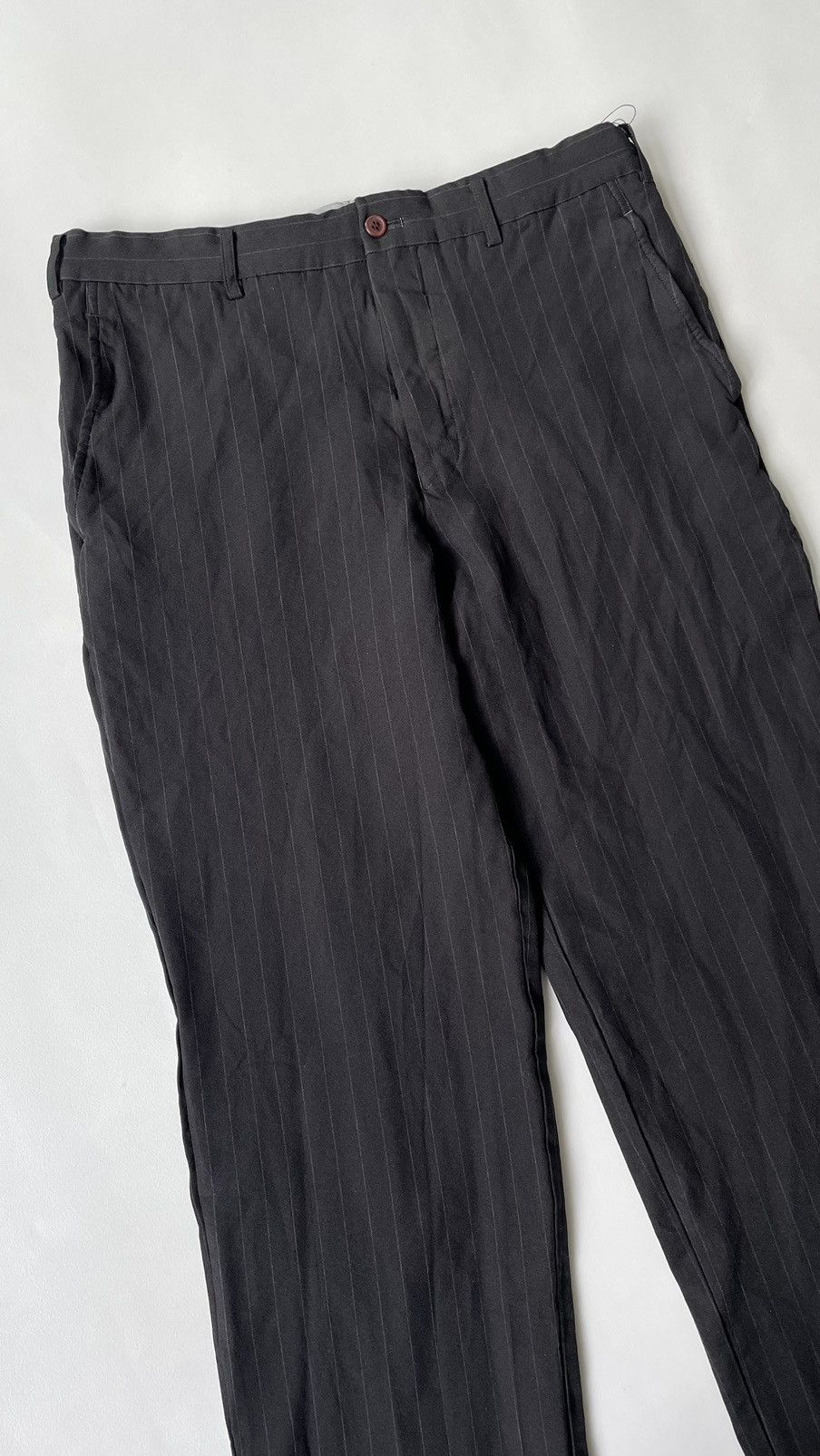 Comme des Garcons Black/Grey Pinstripe Tech Twill Trousers Size US 32 / EU 48 - 5 Thumbnail