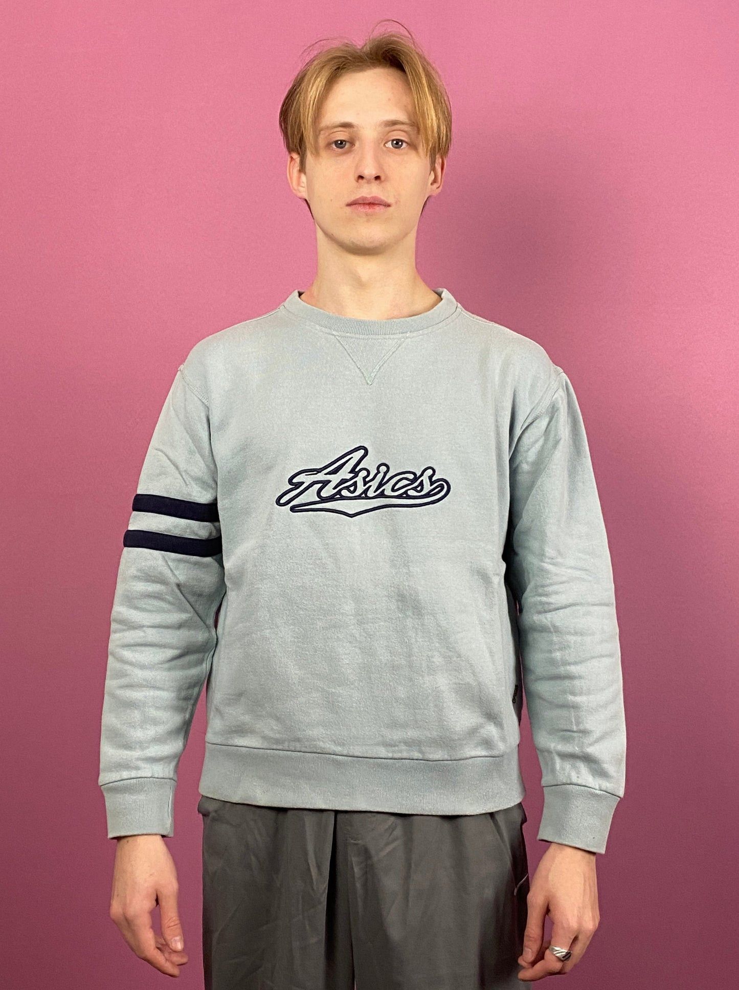 Asics × Vintage 90s Asics Vintage Men's Sweatshirt - S Size US S / EU 44-46 / 1 - 1 Thumbnail