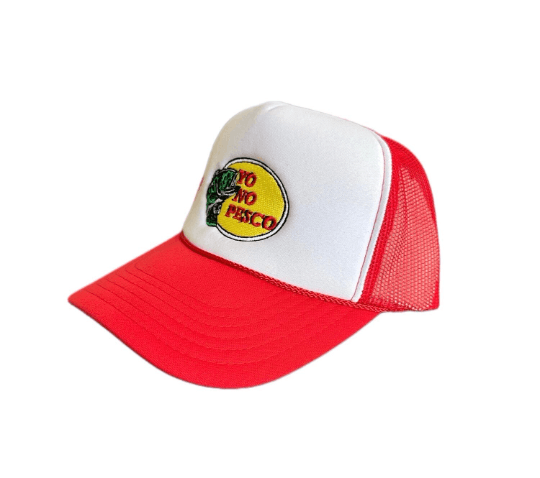 Generic Yo No Pesco Trucker Style Mesh Hat - Red/White | Grailed