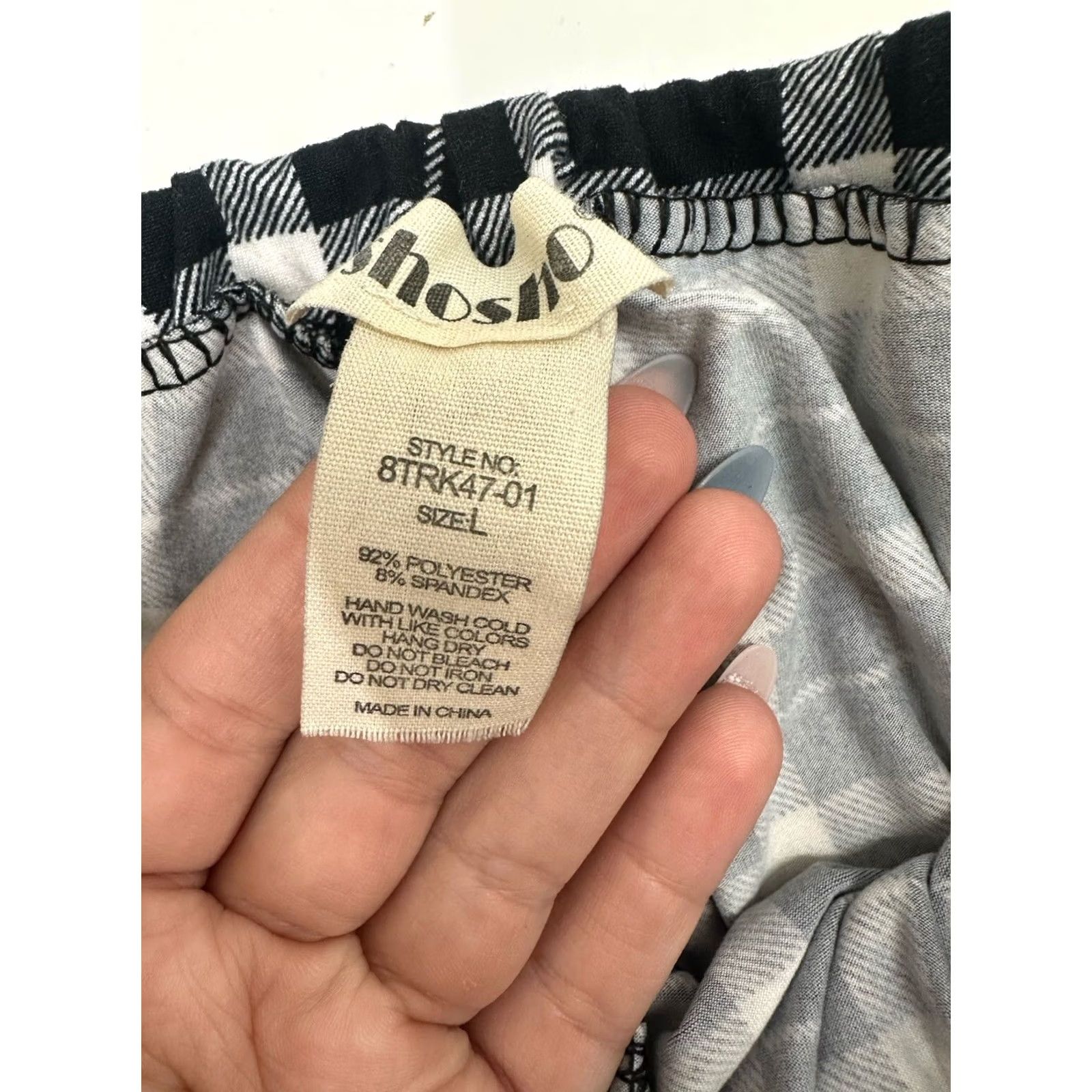 Vintage Shosho Womens Pants Paperbag Waist Plaid Tapered Leg Black White Size L Size 36" / US 14 / IT 50 - 7 Thumbnail
