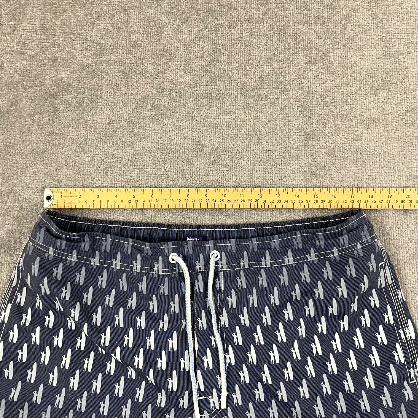 johnnie-O JOHNNIE-O Swim Trunks Mens XL 7" Linerless Blue White Ombre Surfboard Shorts Size US 36 / EU 52 - 5 Thumbnail