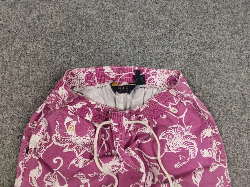 Polo Ralph Lauren Polo Ralph Lauren Pink Flowers Canvas Nylon Shorts Vintage Size US 32 / EU 48 - 3 Thumbnail