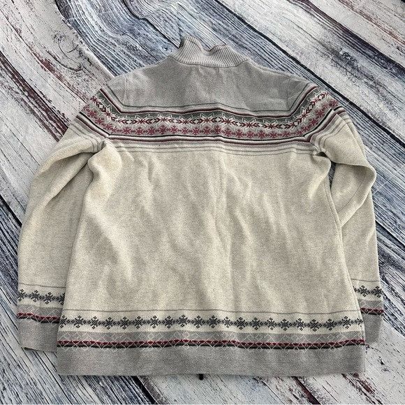 Eddie Bauer Eddie Bauer Gray and Red Zip-Up Sweater Size XL / US 12-14 / IT 48-50 - 3 Thumbnail