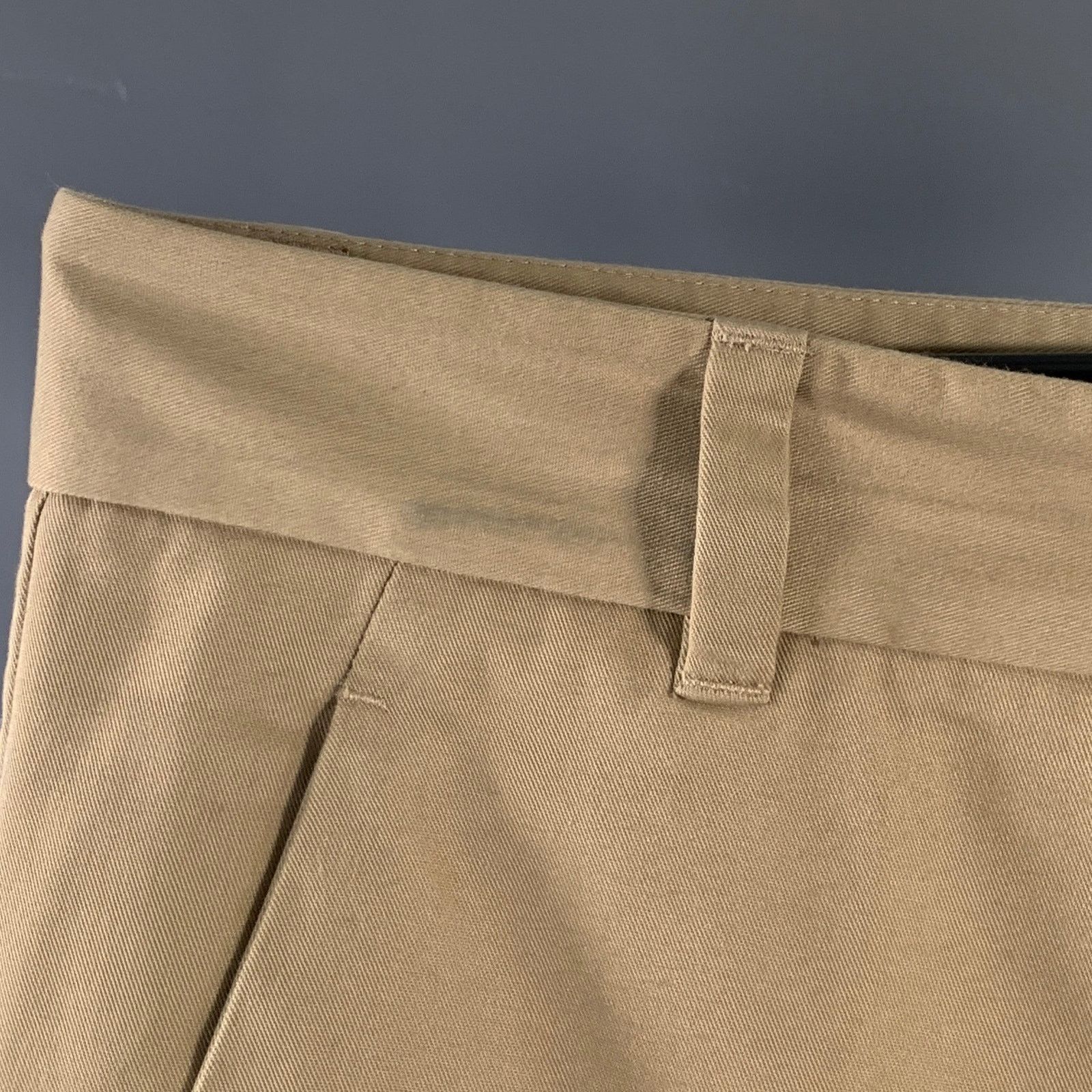 3.1 Phillip Lim Tan Twill Polyester Cotton Flat Front Tapered Casual Pants Size US 32 / EU 48 - 5 Thumbnail