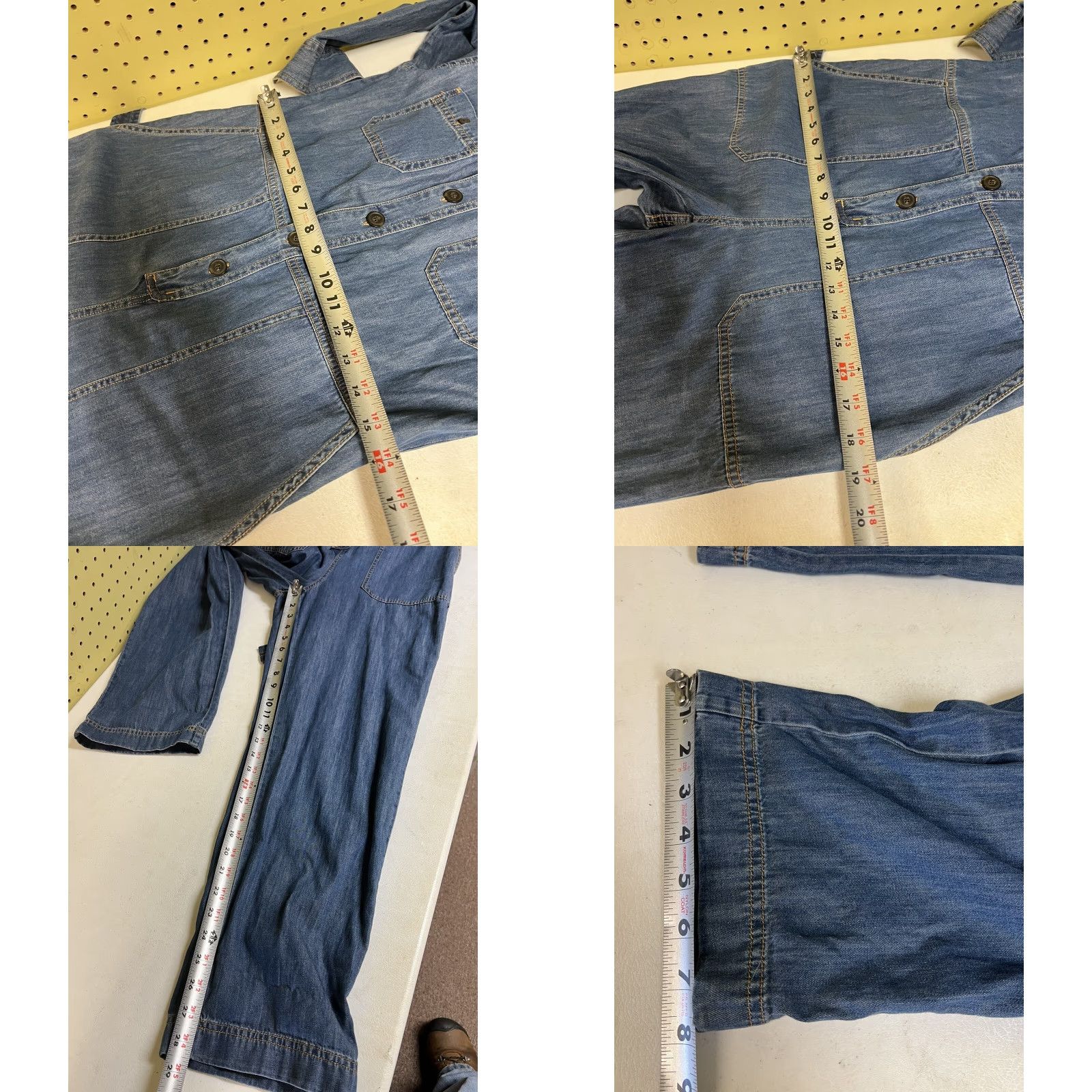Pendleton Pendleton Blue Denim Chambray Utility Jumpsuit Coveralls Belted Size 2 NEW Women Button Belted Pockets 100% Cotton Boho Western Modern Size 26" / US 2 / IT 38 - 9 Thumbnail