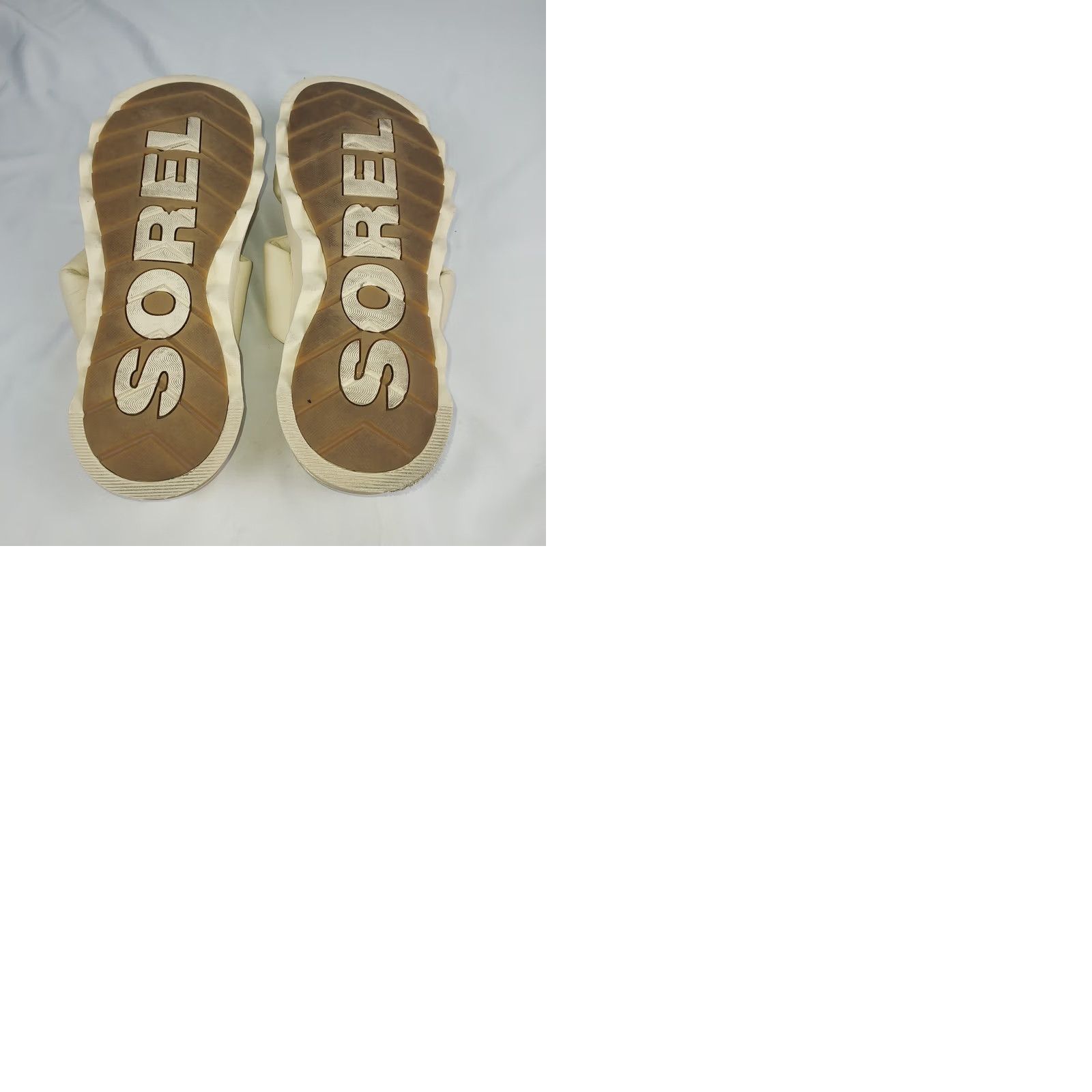 SOREL Sorel Sandals Women Cream Platform Slide Size 11 Ivory Leather Slip On Casual Summer Spring Womens Size US 9 / IT 39 - 9 Thumbnail
