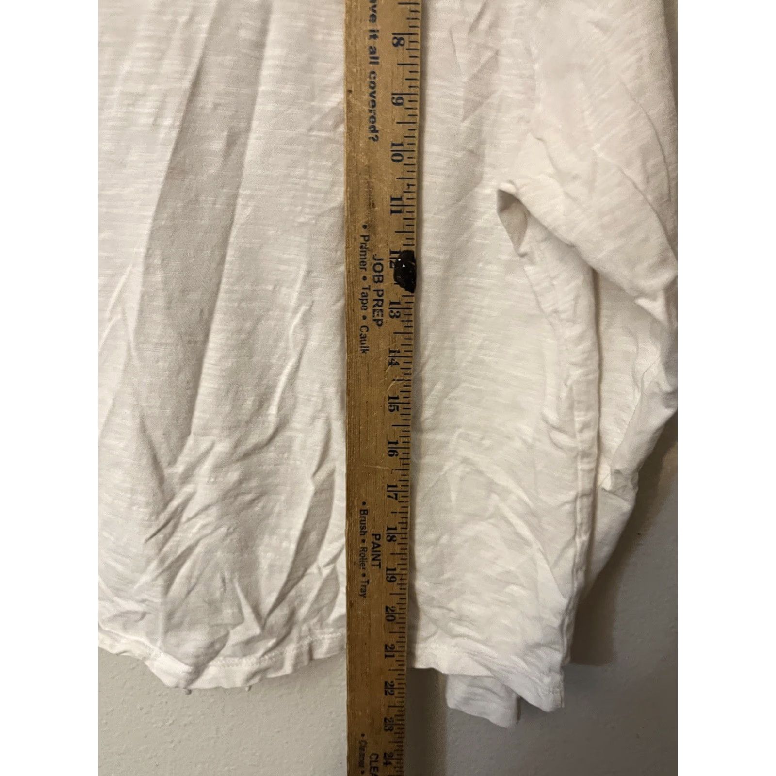 Vintage Style&co. Shirt Womens Petite XL White Roll Tab Sleeve Knot Hem Button Front PXL Buttons Pockets Casual Lightweight 100% Cotton Regular Vintage: No Size XL / US 12-14 / IT 48-50 - 4 Thumbnail