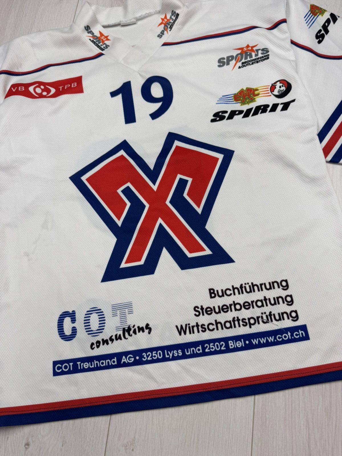 Vintage BIEL-BIENNE HC ICE HOCKEY JERSEY #19 Size US S / EU 44-46 / 1 - 4 Thumbnail