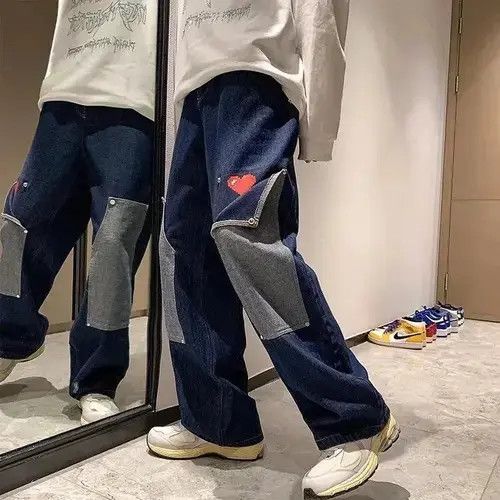Japanese Brand × Vintage Wide Leg Autumn Jeans Size US 33 - 1 Thumbnail