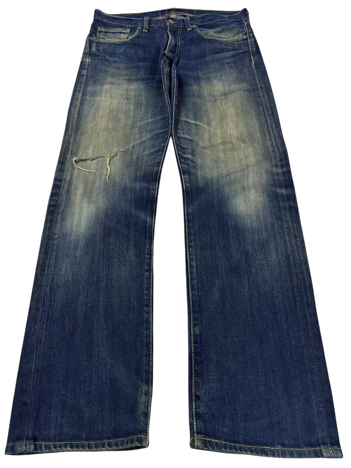 Levi's Vtg 90s Levis Japan 505 Distressed Jeans Size US 31 - 1 Thumbnail