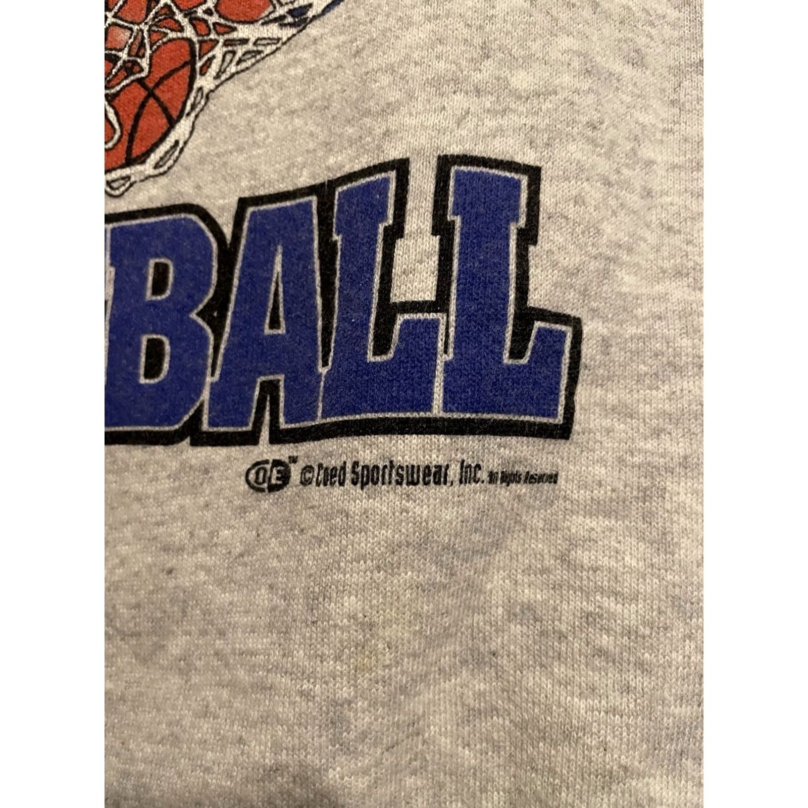 Vintage VINTAGE 90s Just Hafta Play Basketball Sweatshirt Pullover Coed Sportswear L Gray Mens Casual Graphic Tee Sportswear/Beach 1990s Shirt Shirt Size US L / EU 52-54 / 3 - 2 Thumbnail