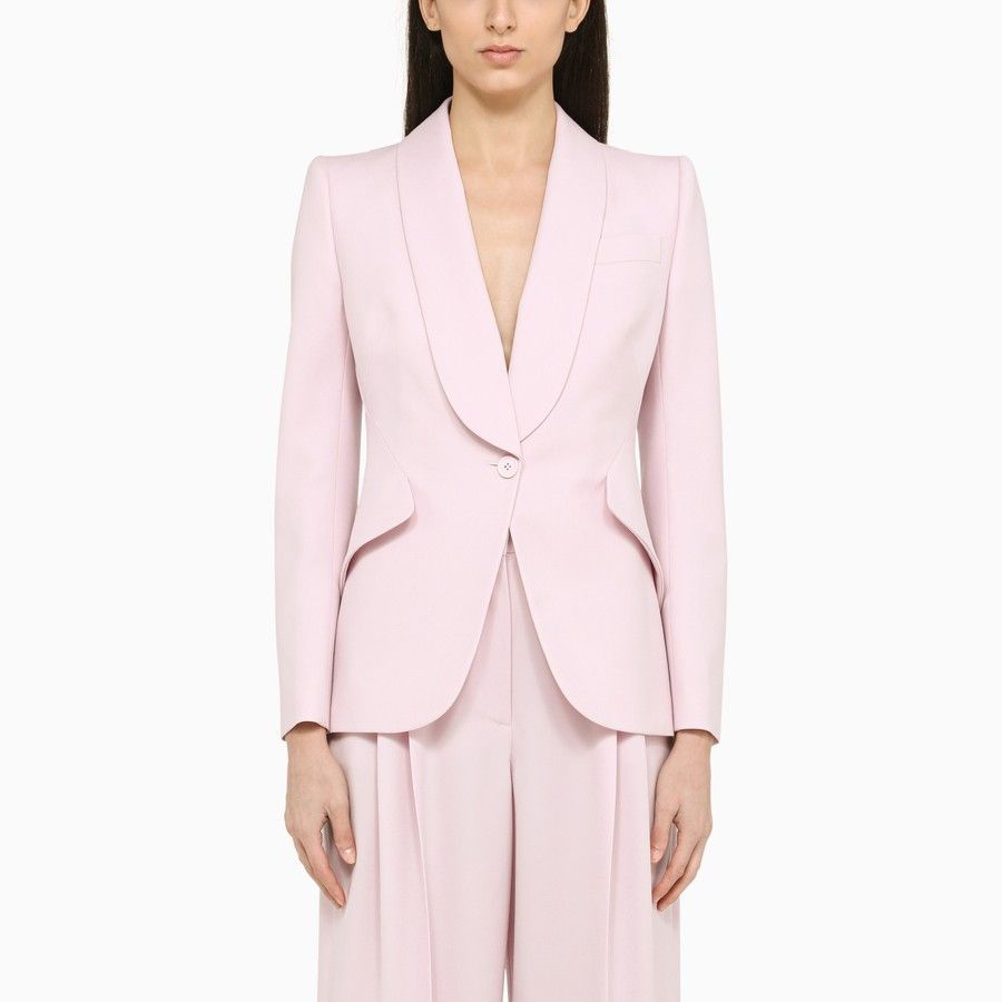 image of Alexander Mcqueen O1D2Blof0124 Blazer In Pink, Women's (Size Small)