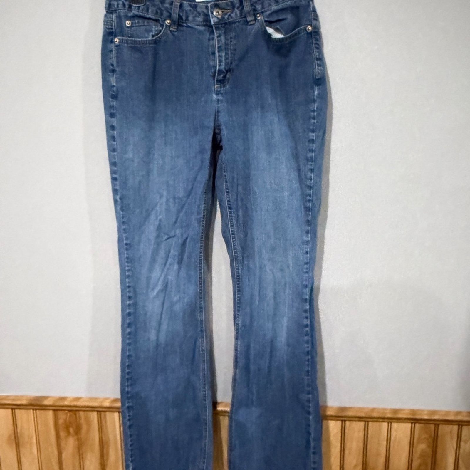 Other Liz & Co. Blue Straight Leg Jeans Size 10 Size 32" / US 10 / IT 46 - 6 Thumbnail