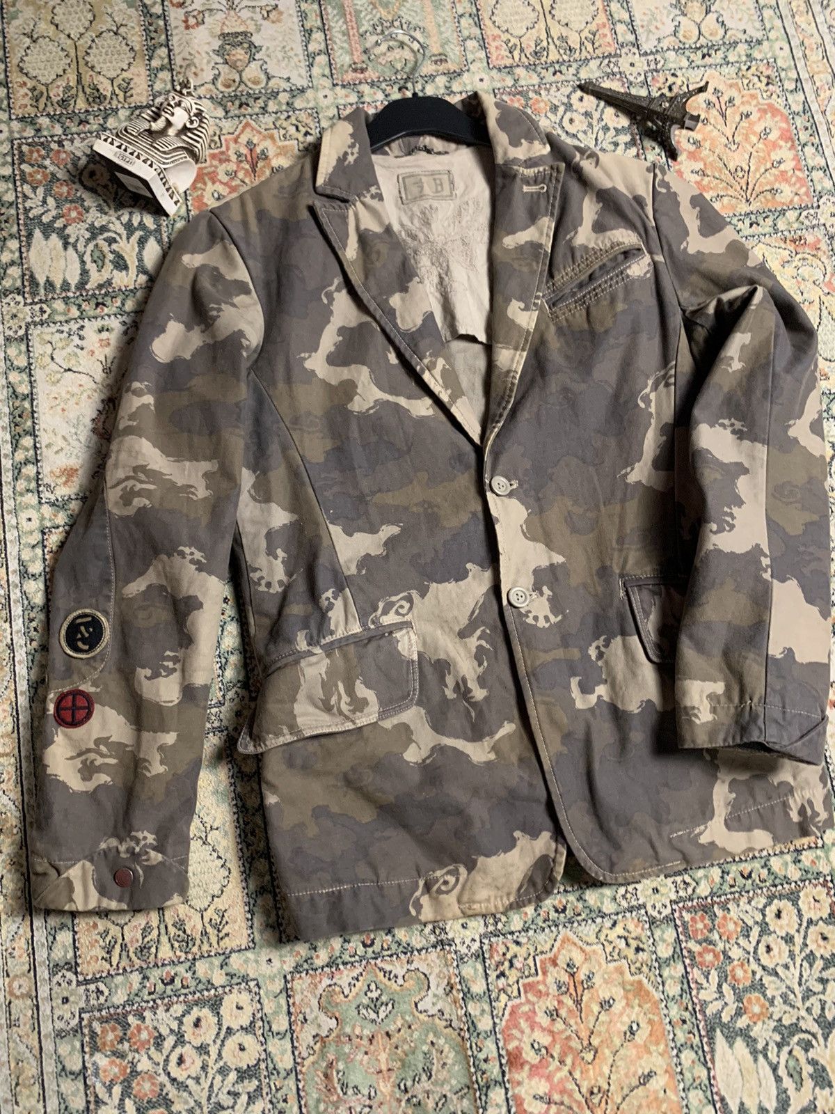 Diesel × Vintage Vintage Diesel Denim Camo blazer Jacket Size US M / EU 48-50 / 2 - 7 Thumbnail