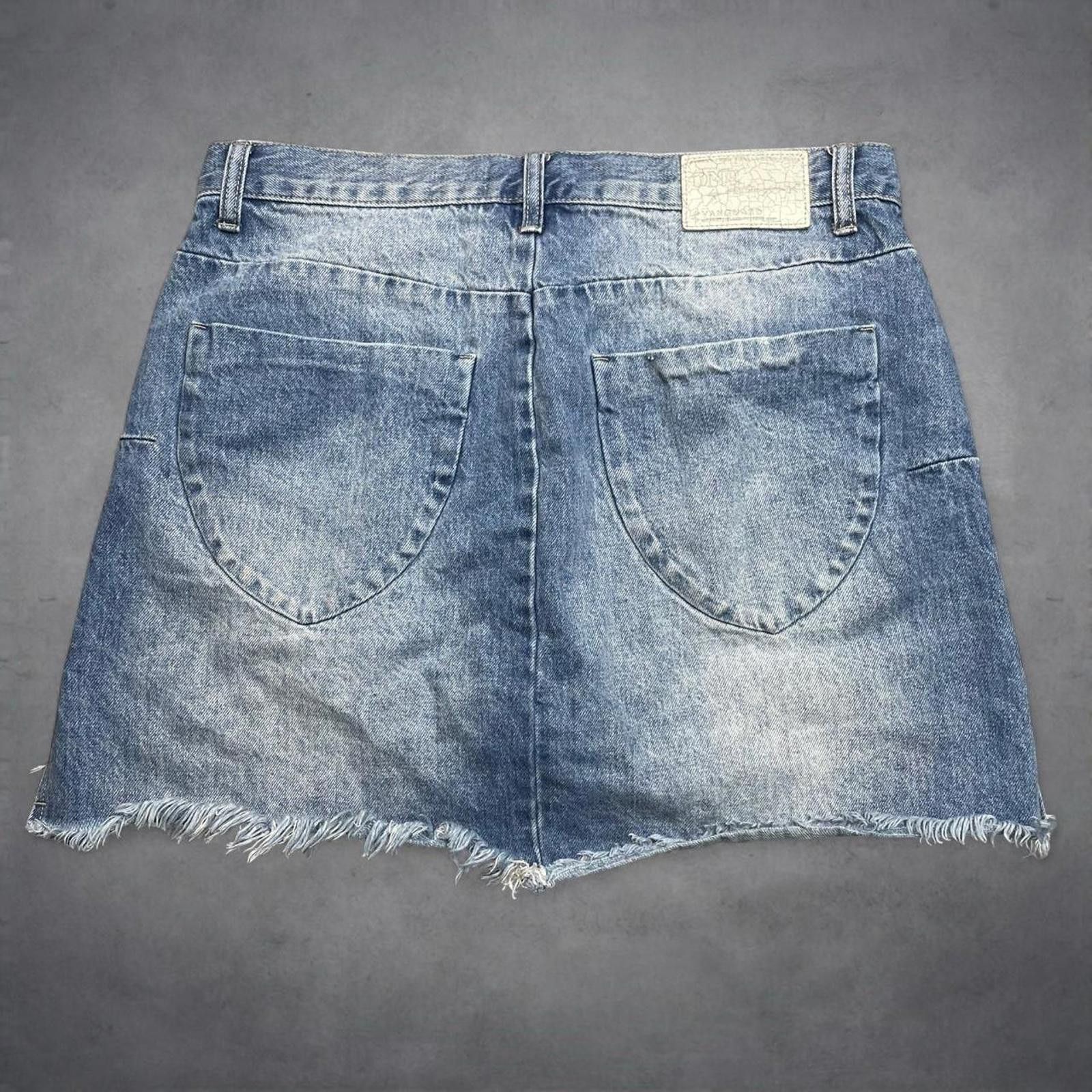 One Teaspoon One Teaspoon Denim Skirt Size 29 Blue Vintage Distressed Hem Size 28" / US 6 / IT 42 - 6 Thumbnail