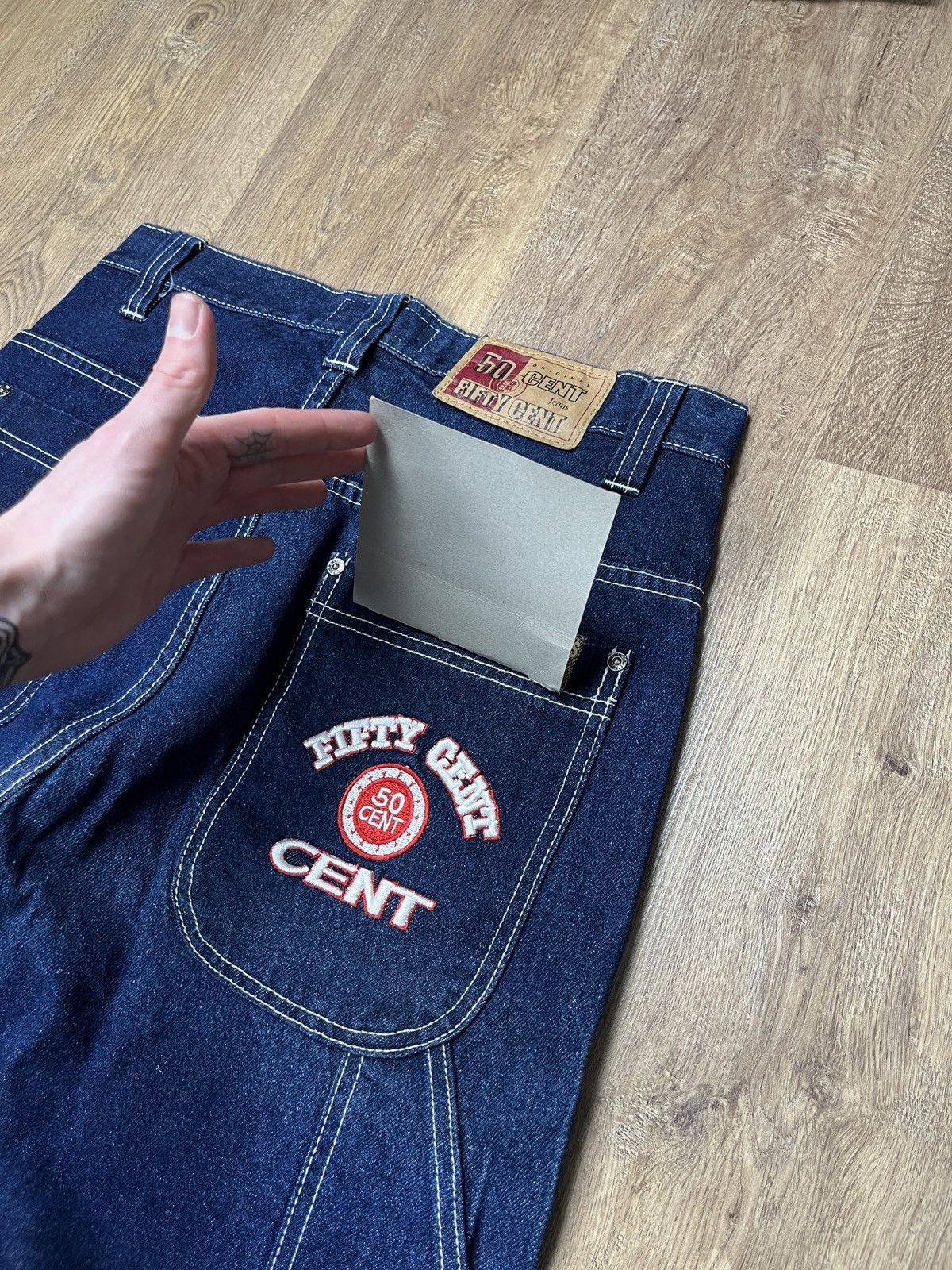 50 Cent × Vintage ➕ baggy 50 cent carpenter vintage jeans hip hop skate style Size US 31 - 3 Thumbnail
