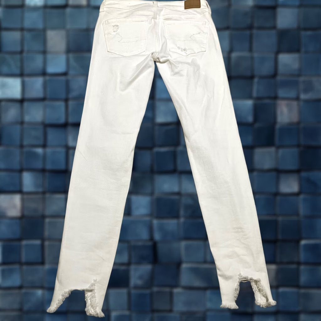 American Eagle Outfitters American Eagle Outfitters Jeans Womens sz 0 White Denim Mid Rise Jegging Distressed Jeans Size 25" / US 0 / IT 36 - 1 Thumbnail