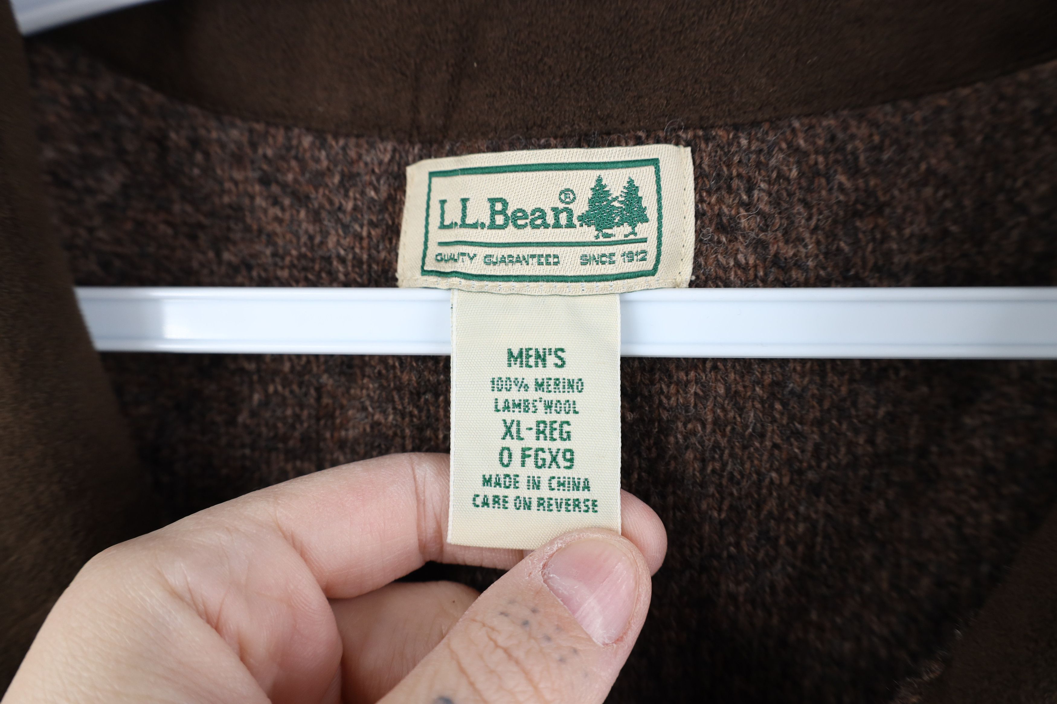 L.L. Bean Vintage LL Bean Merino Ribbed Knit Sweater Vest Jacket Brown Size US XL / EU 56 / 4 - 6 Thumbnail