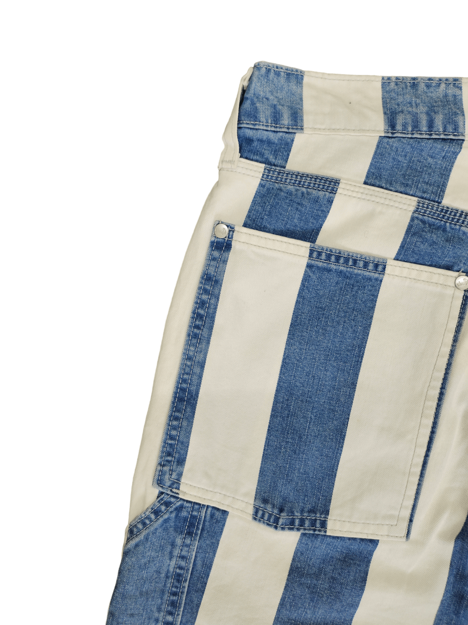 Levi's Vintage Clothing Baggy Jeans Levis Silver Tab Prisoner Striped Carpenter 3Q Size US 31 - 8 Thumbnail