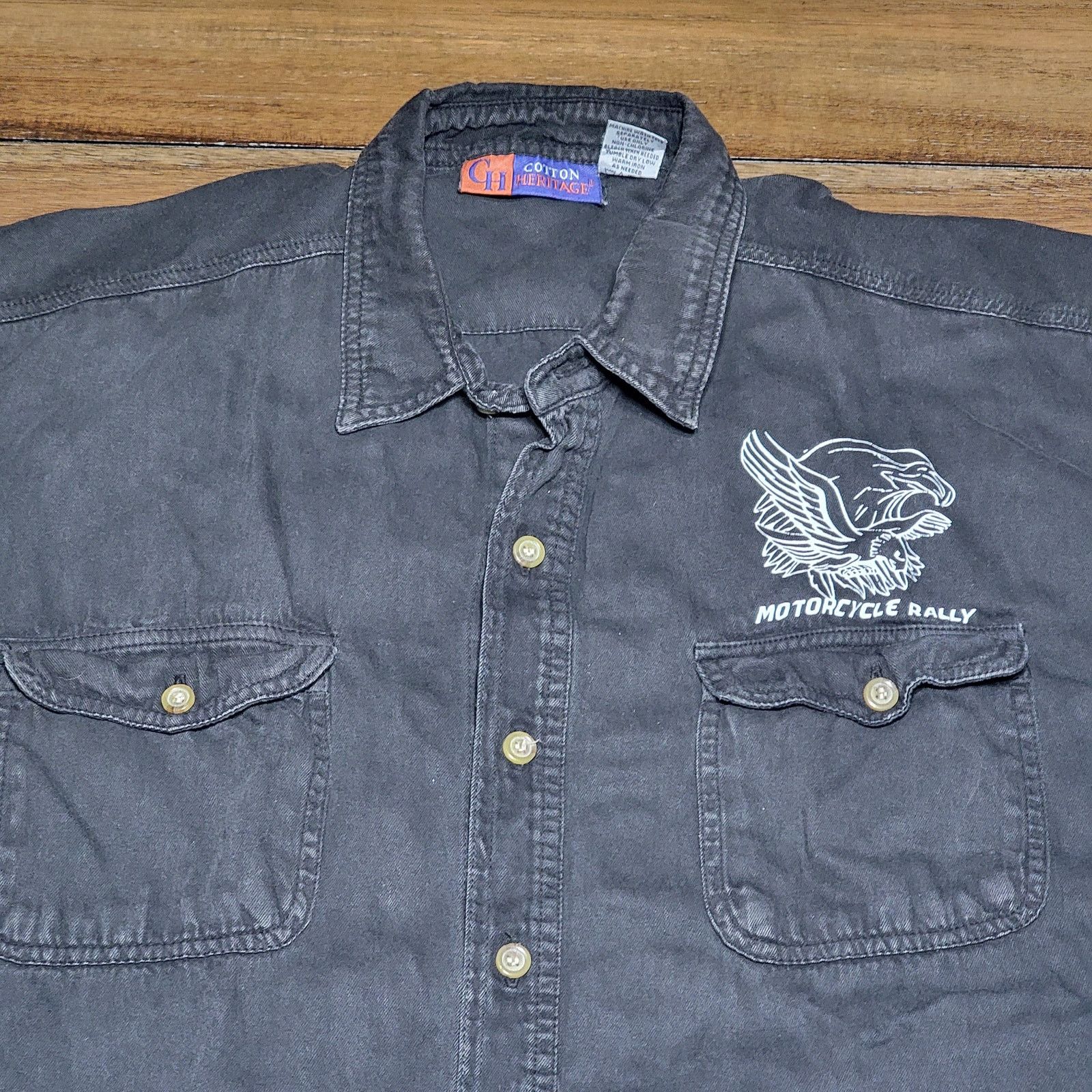 Other Cotton Heritage Denim Top "Tx Biker Rally 2007" - XL Size US XL / EU 56 / 4 - 4 Thumbnail