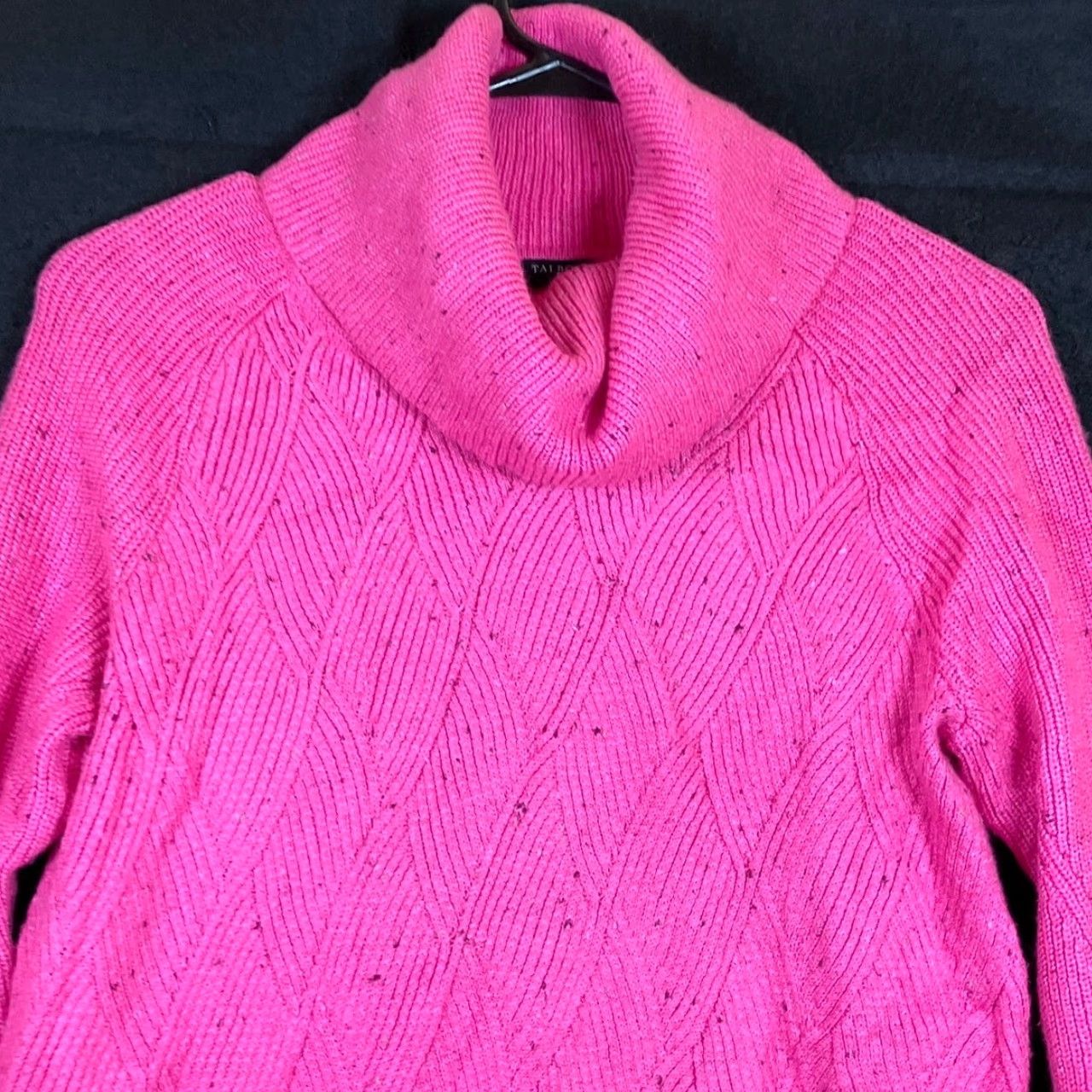 Talbots Talbots Womens Sweater Pink Turtleneck Petite Chunky Knit Cotton Blend PS Knits Pullover Kadence? Size S / US 4 / IT 40 - 2 Thumbnail