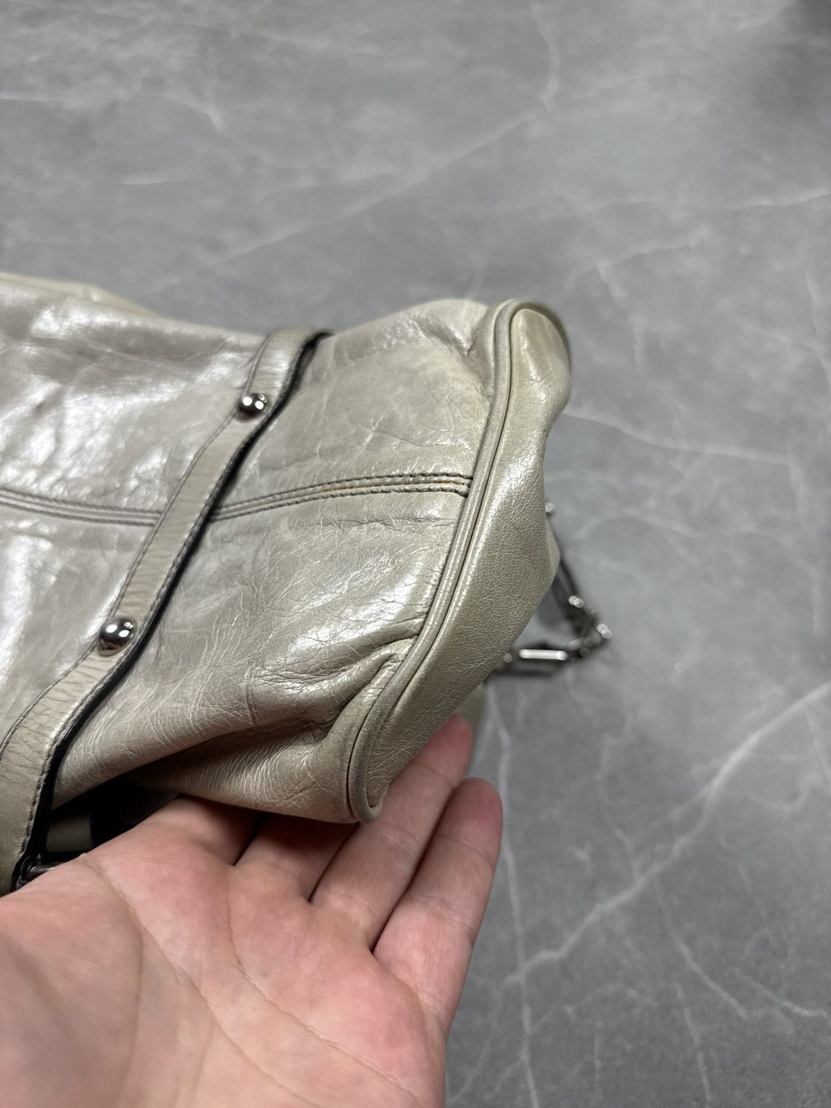 Miu Miu Miu Miu Beige Vitello Schleife Leder Handtasche Satchel Tote Size ONE SIZE - 18 Thumbnail