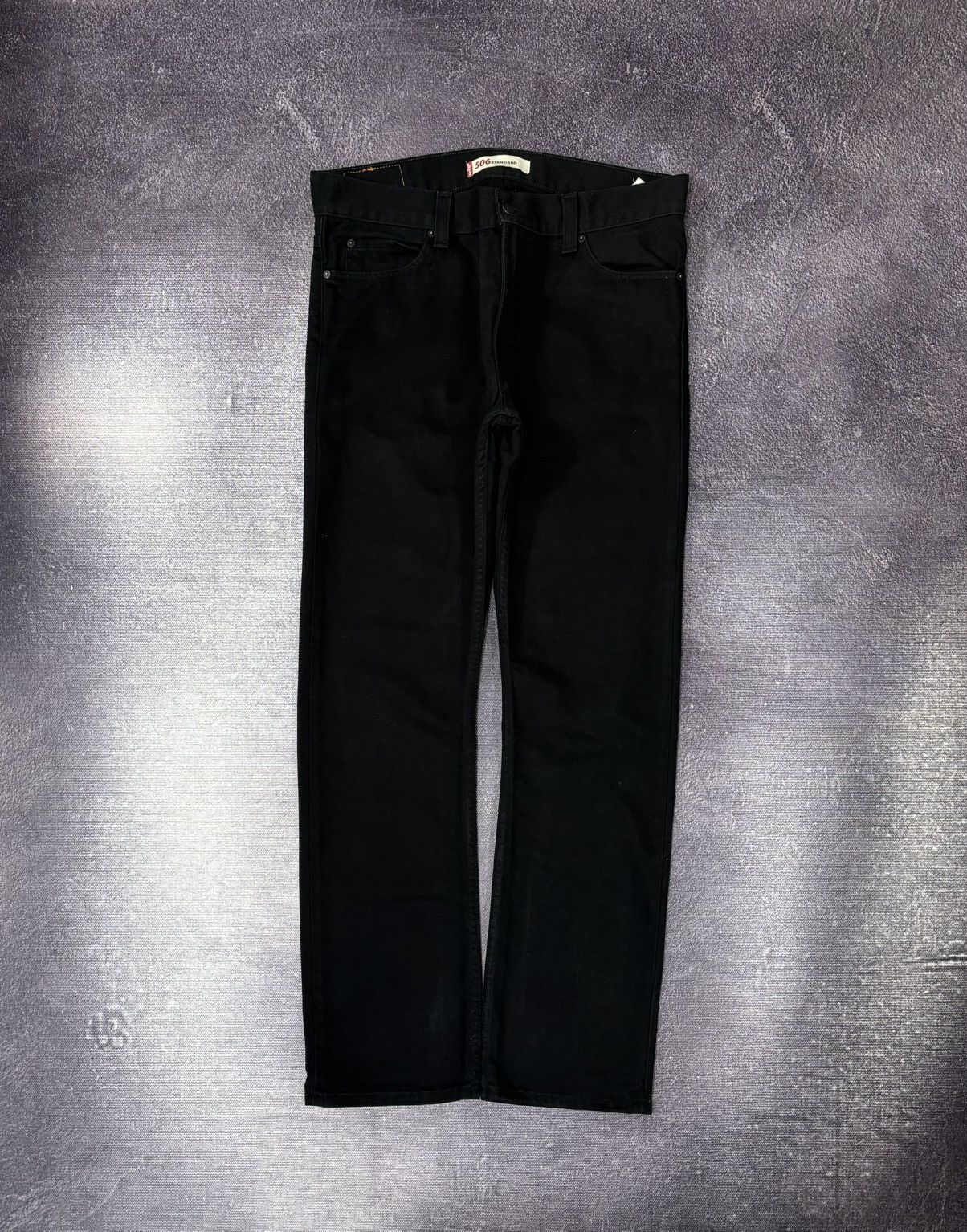 Levi's Vintage Levi’s 506 Men’s Straight Fit USA Black Denim Jeans Size US 36 / EU 52 - 2 Thumbnail