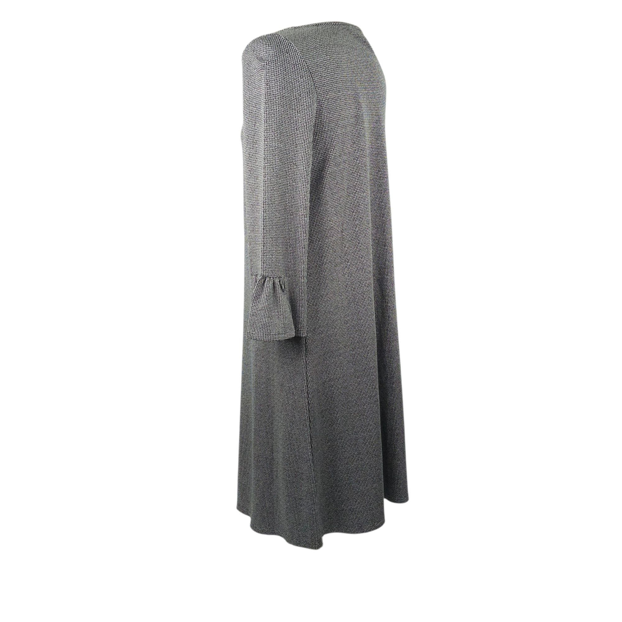 J. Jill J JILL Wearever Dress Womens S Gray Houndstooth Flutter Size S / US 4 / IT 40 - 14 Thumbnail