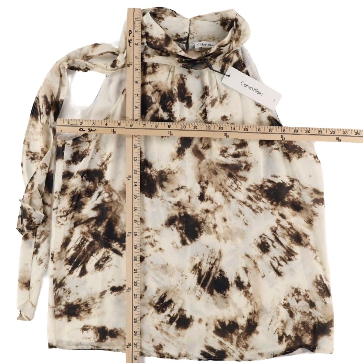 Calvin Klein Calvin Klein Shirt White Women XL Blouse Tie-Dye Top Girls Size XL / US 12-14 / IT 48-50 - 2 Thumbnail