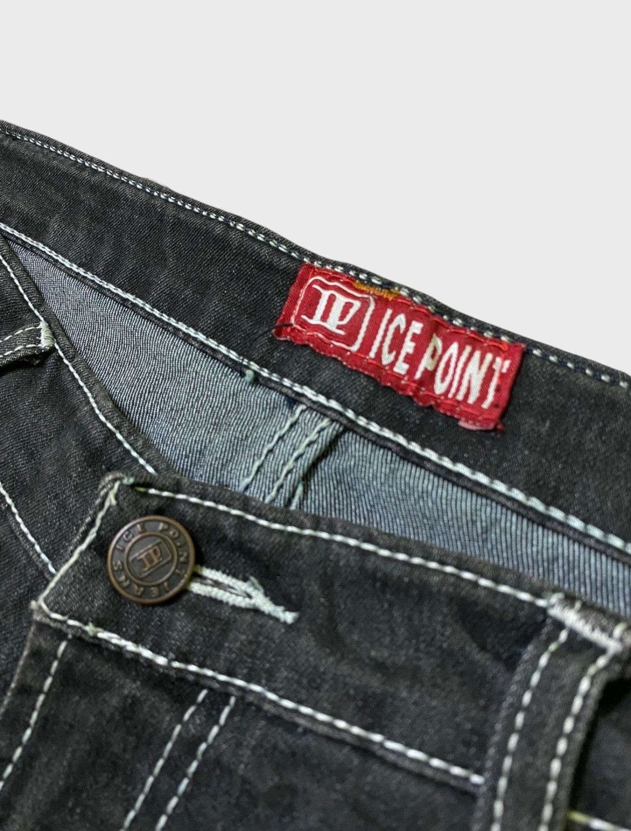 Designer × Japanese Brand × Vintage Rare ICE POINT EMBROIDERED LOGO ACID WASH DESIGN DENIM Size US 30 / EU 46 - 10 Thumbnail