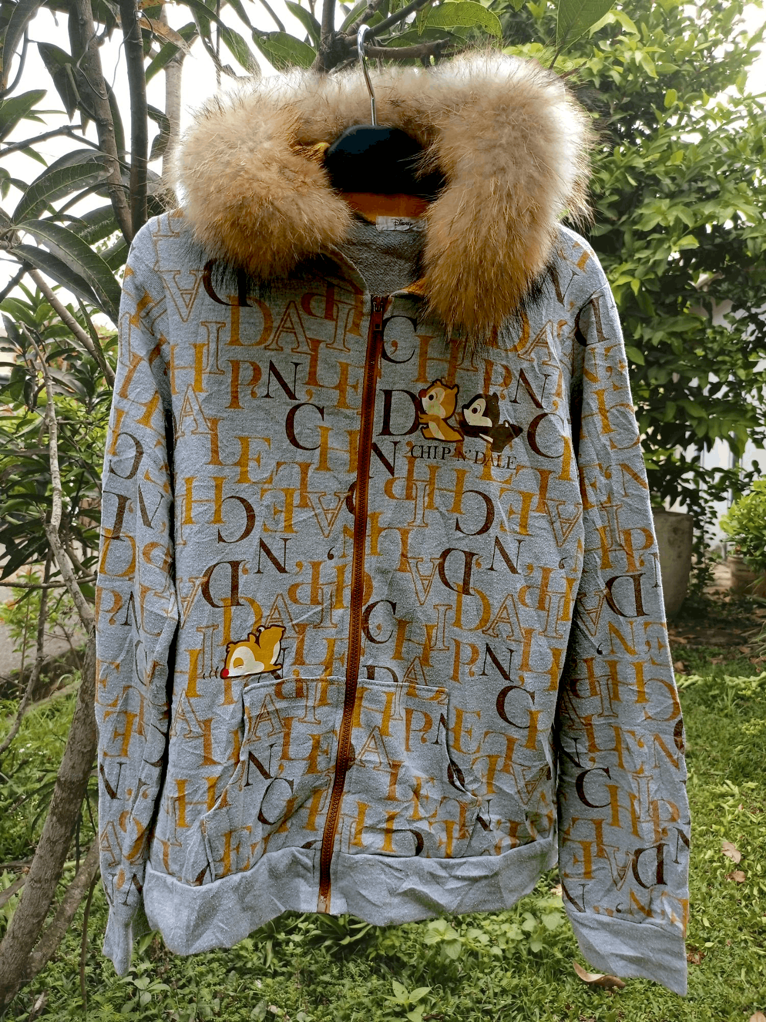 Cartoon Network × Disney × Japanese Brand Disney Chip & Dale Fur Hoodie Full Print Size US XL / EU 56 / 4 - 16 Thumbnail