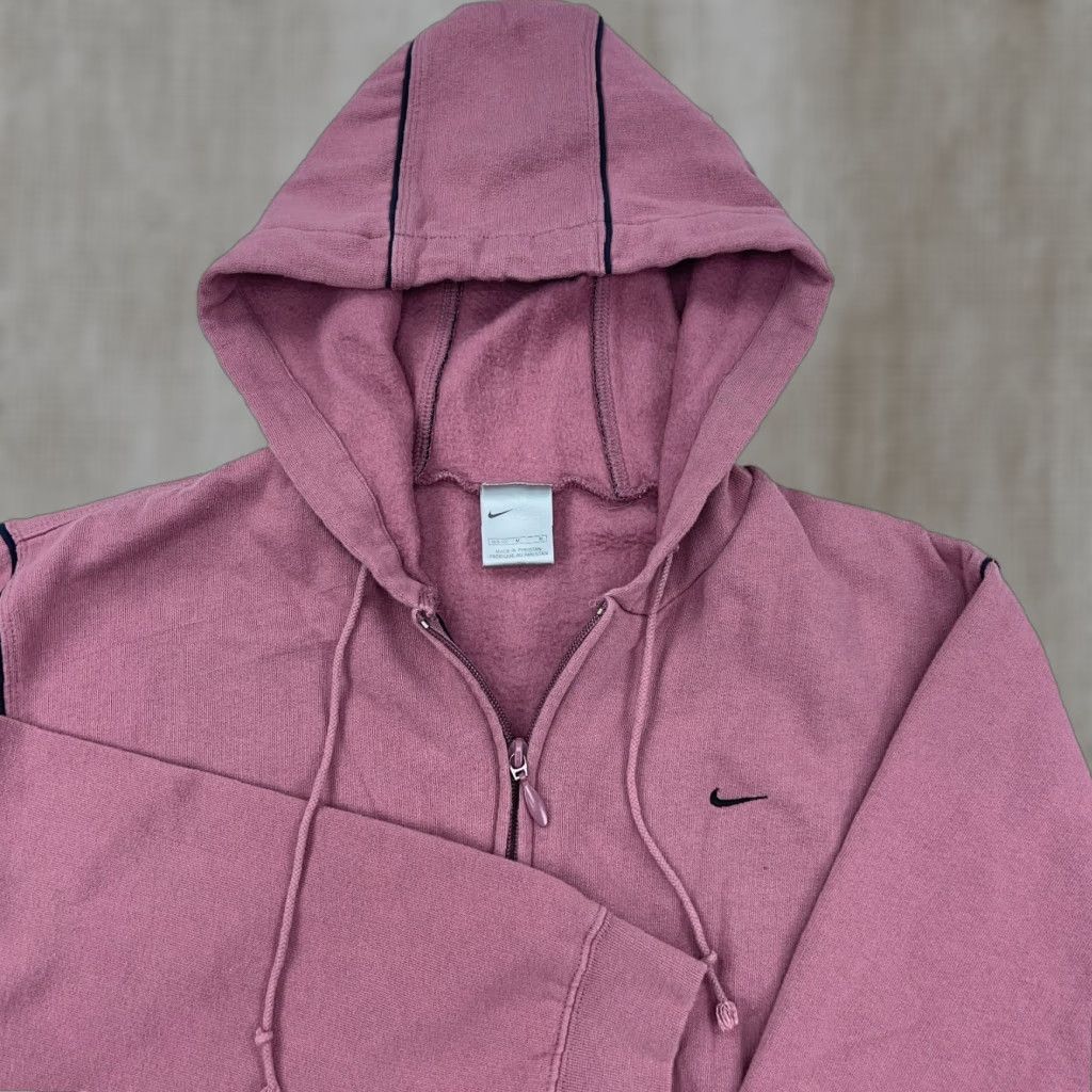 Nike Vintage Nike Hoodie Women M Pink Full Zip Sweatshirt Jacket Y2K Track Suit Size M / US 6-8 / IT 42-44 - 1 Thumbnail
