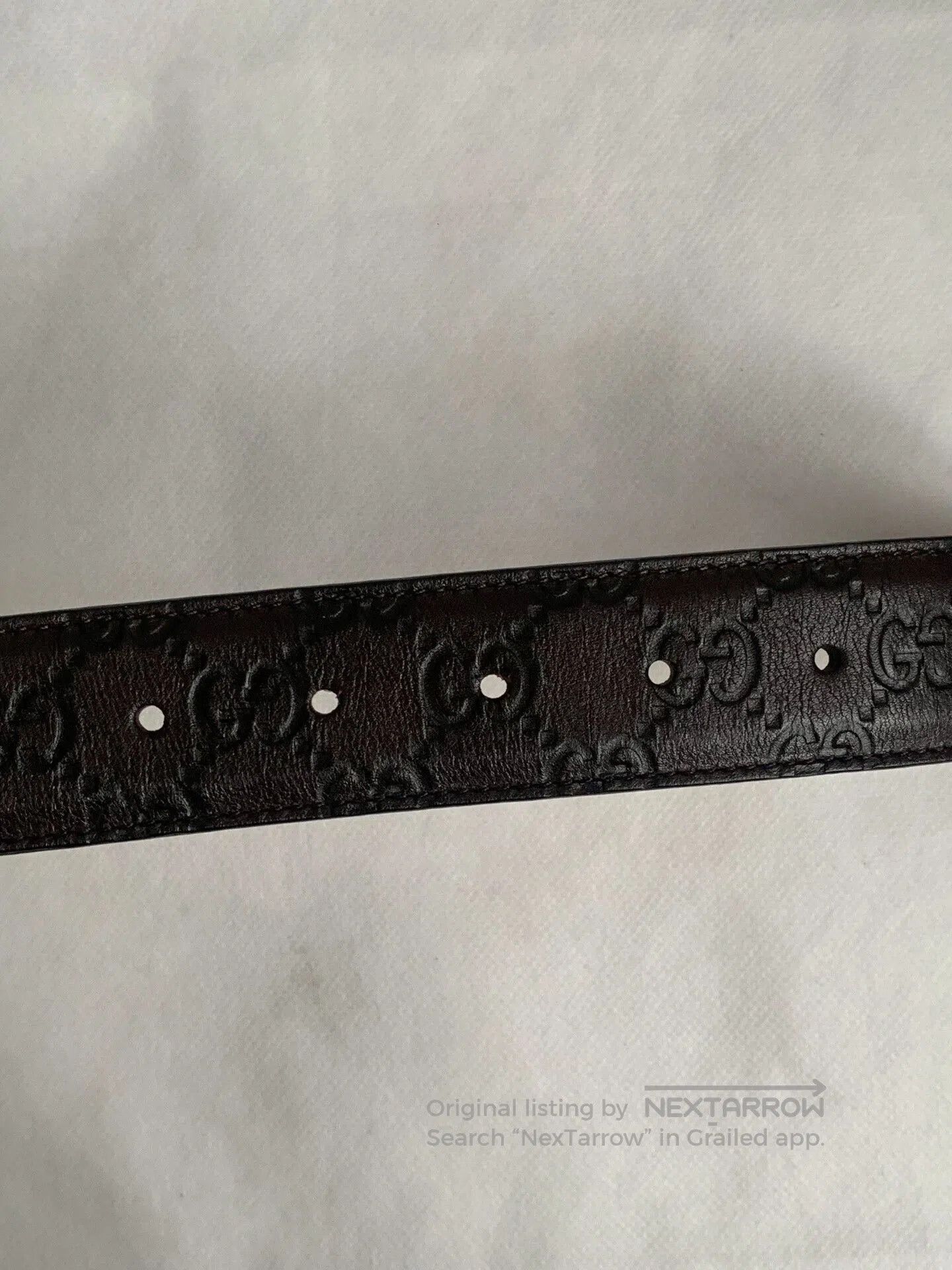 Gucci Gucci Men's Double G Embossed Leather Belt. Size ONE SIZE - 5 Thumbnail