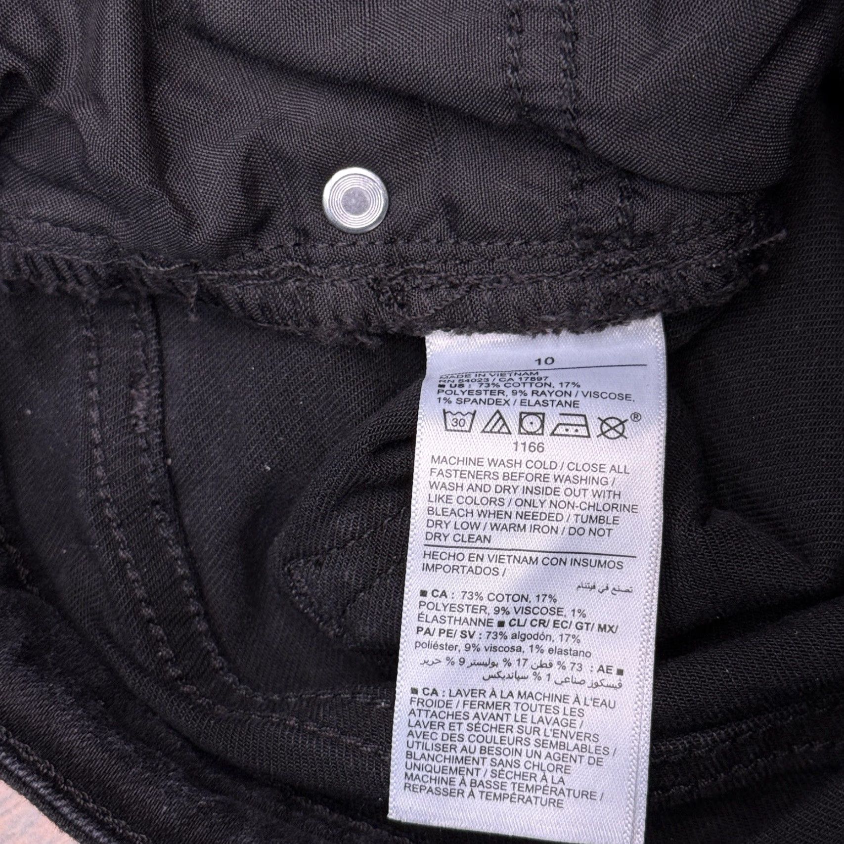 Old Navy Old Navy Jeans Women 10 Ankle Slim High Rise Dark Black Denim Stretch 5-Pocket City Modern Logo Vintage: No Ladies, Regular Size Xl? Size 32" / US 10 / IT 46 - 4 Thumbnail