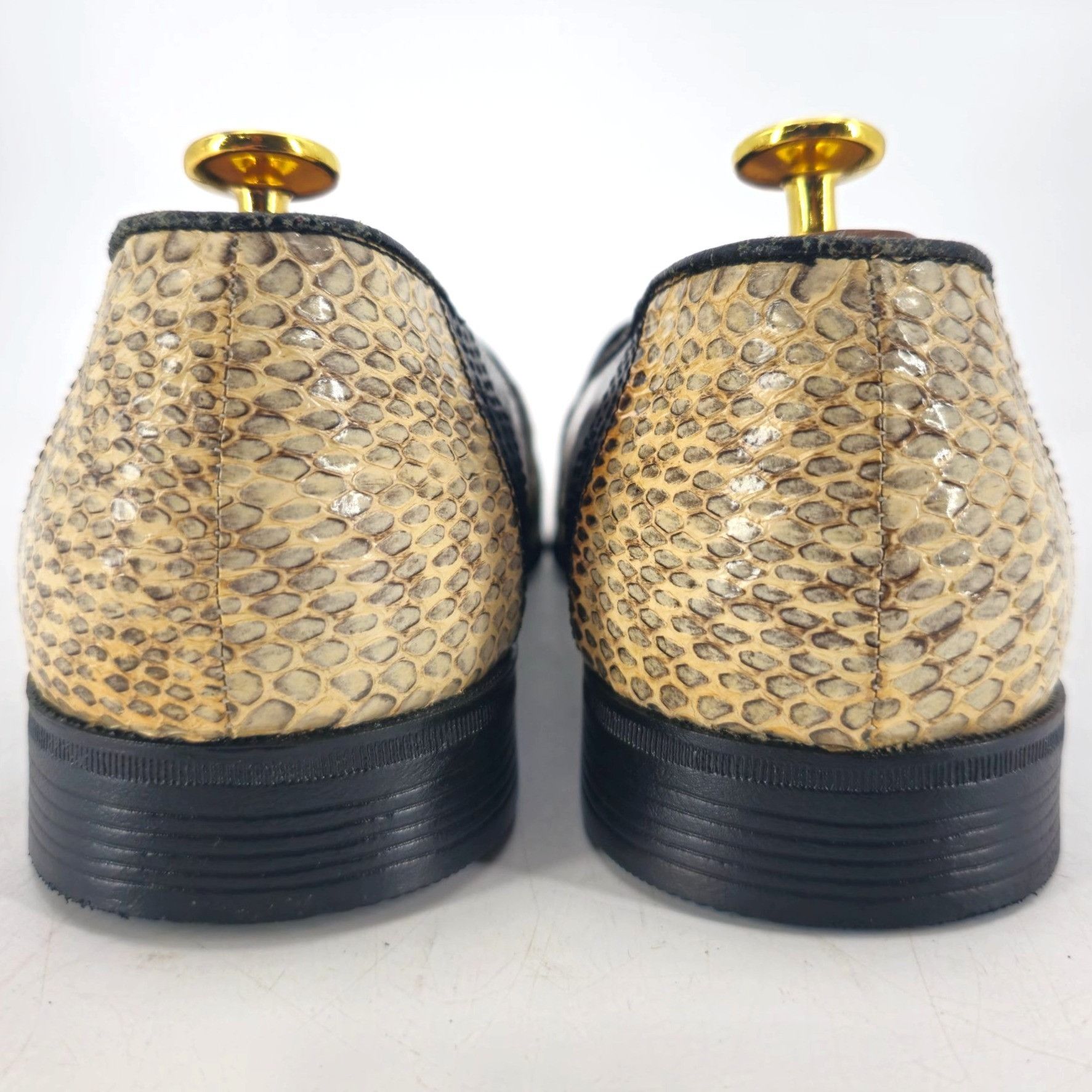 Other Vintage NEW Exotic Snakeskin 10.5D Dress Shoes Natural Cream Size US 10.5 / EU 43-44 - 6 Thumbnail