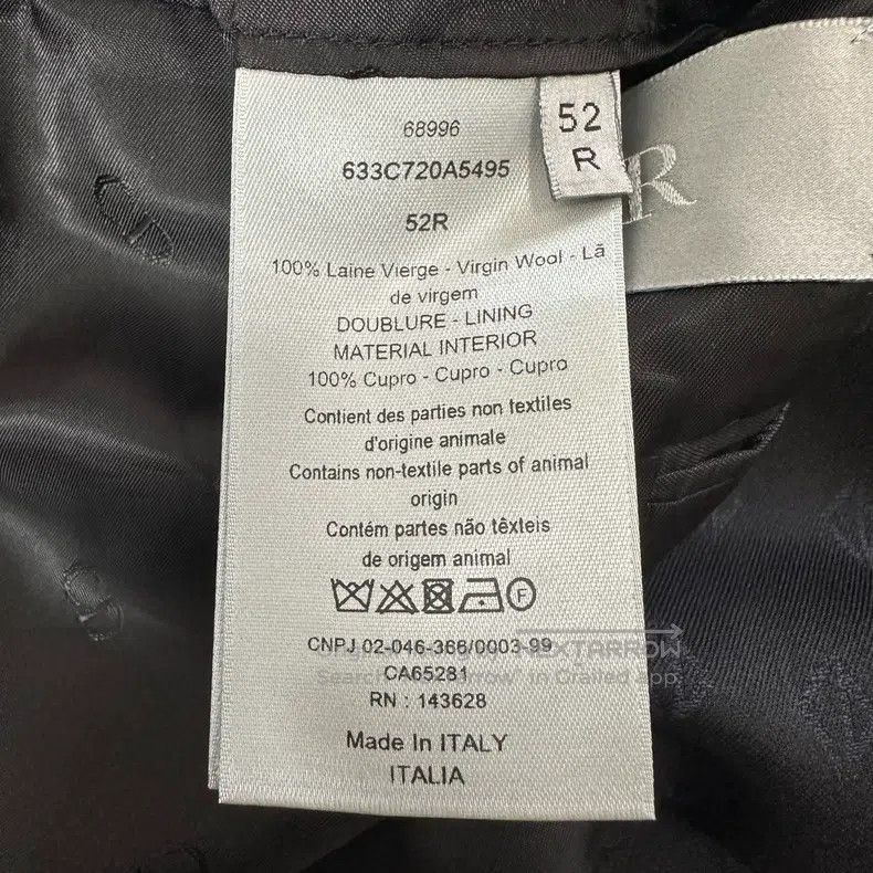 Dior Dior Dark Pattern Full Logo Wool Suit Jacket Size US L / EU 52-54 / 3 - 8 Thumbnail