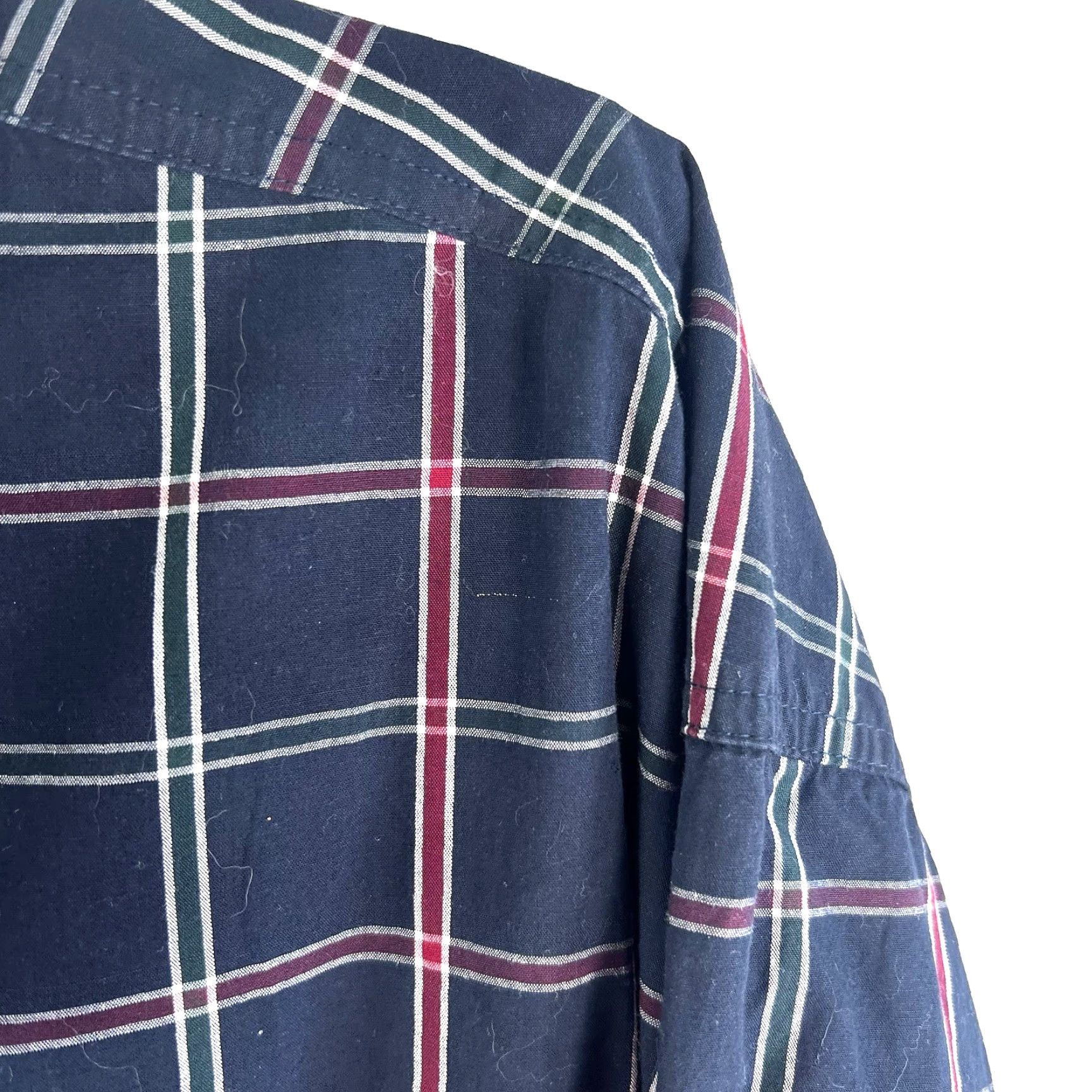 Wrangler VINTAGE Wrangler Riata Button-Down Shirt Mens XL Blue Check Long Sleeve Regular Fit Size XL Men’s Button-Up Shirt - Western Cowboy Style Size US XL / EU 56 / 4 - 2 Thumbnail