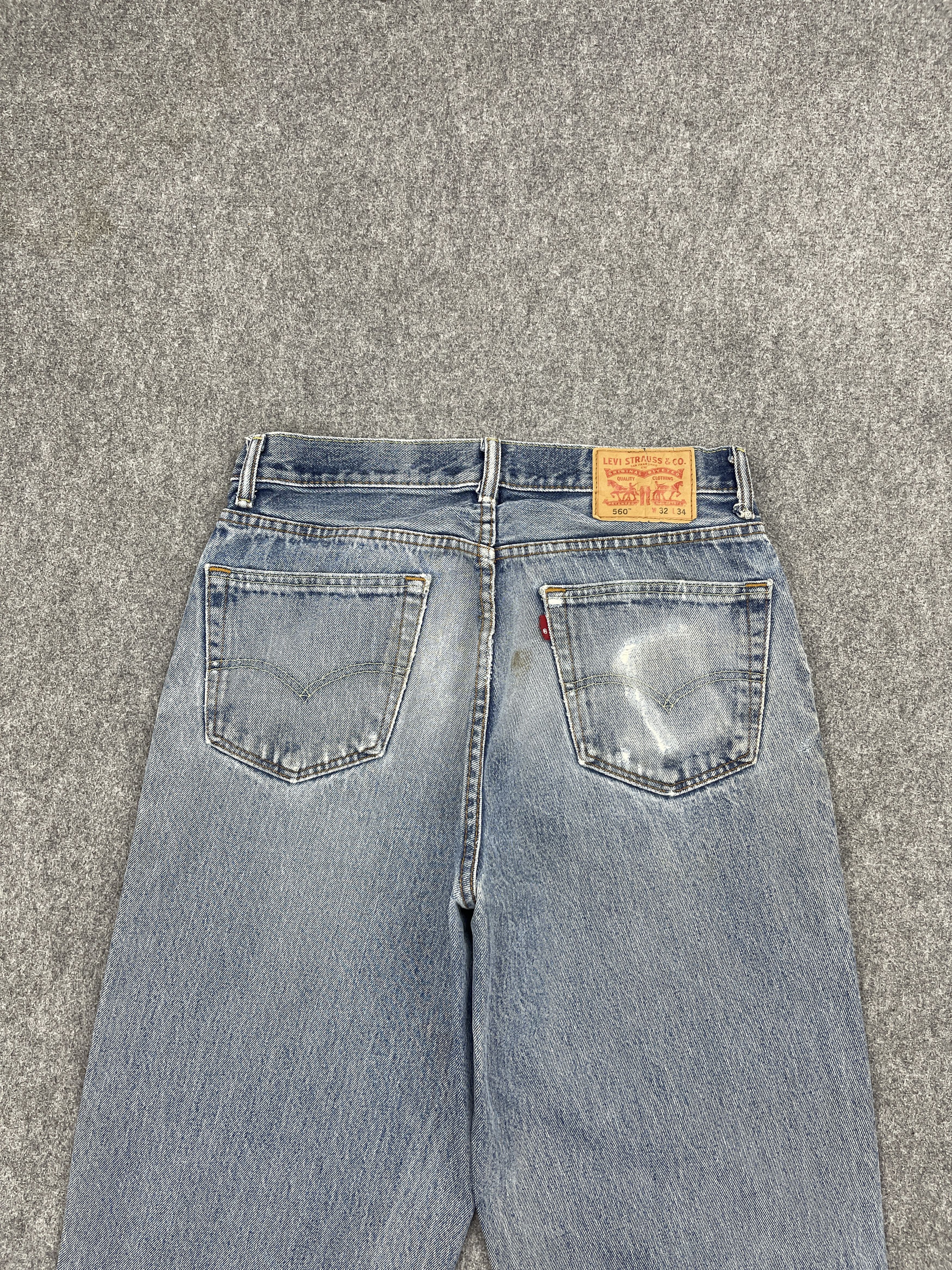 Levi's Distressed Faded Blue Vintage Levis 560 Jeans DP2555 Size US 31 - 4 Thumbnail