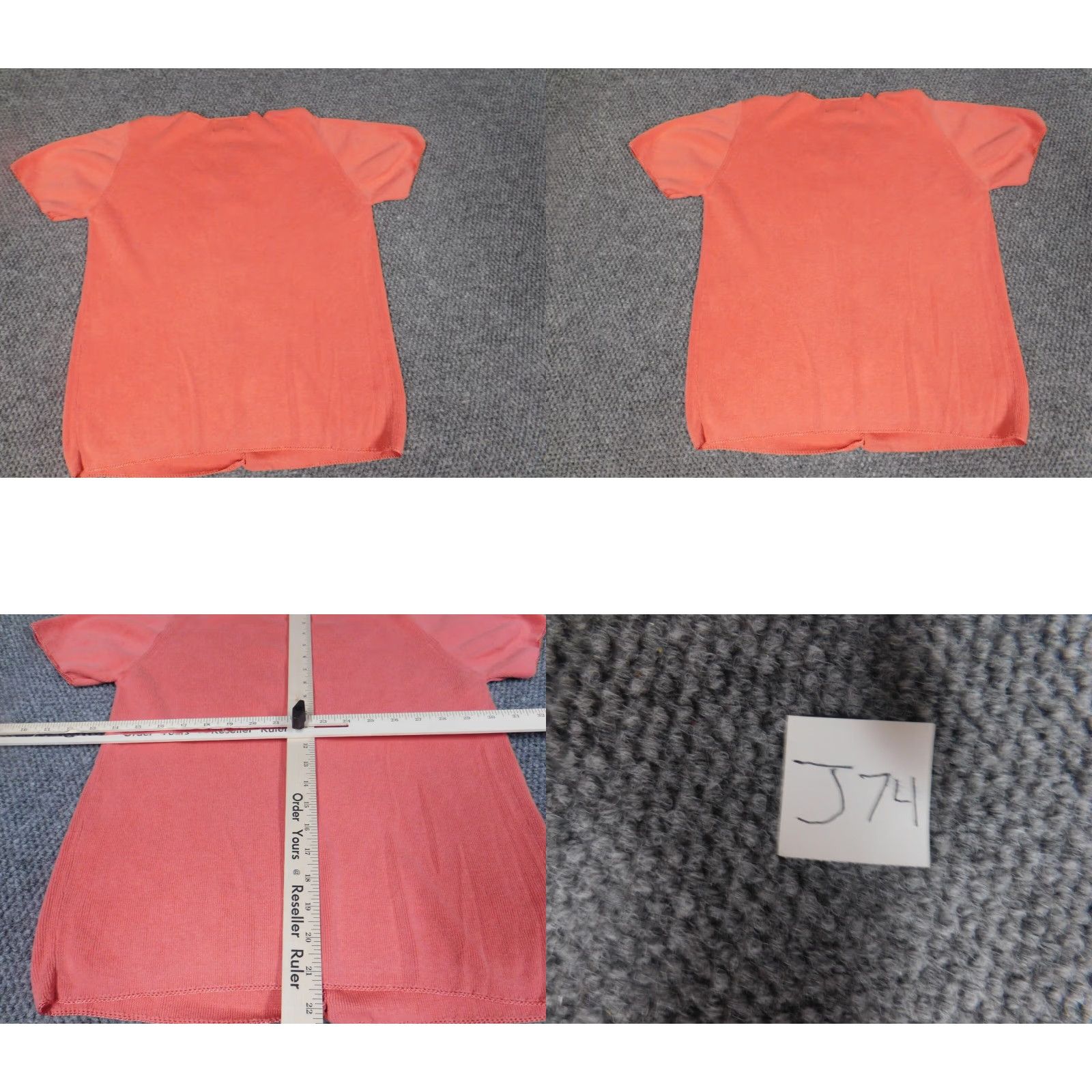 Vintage Jenny Womens Sweater Small Pink pullover stretch Crew Neck Short Sleeve Bell Sleeve Knit Zip Regular Size S Cotton Ramie Size S / US 4 / IT 40 - 8 Thumbnail
