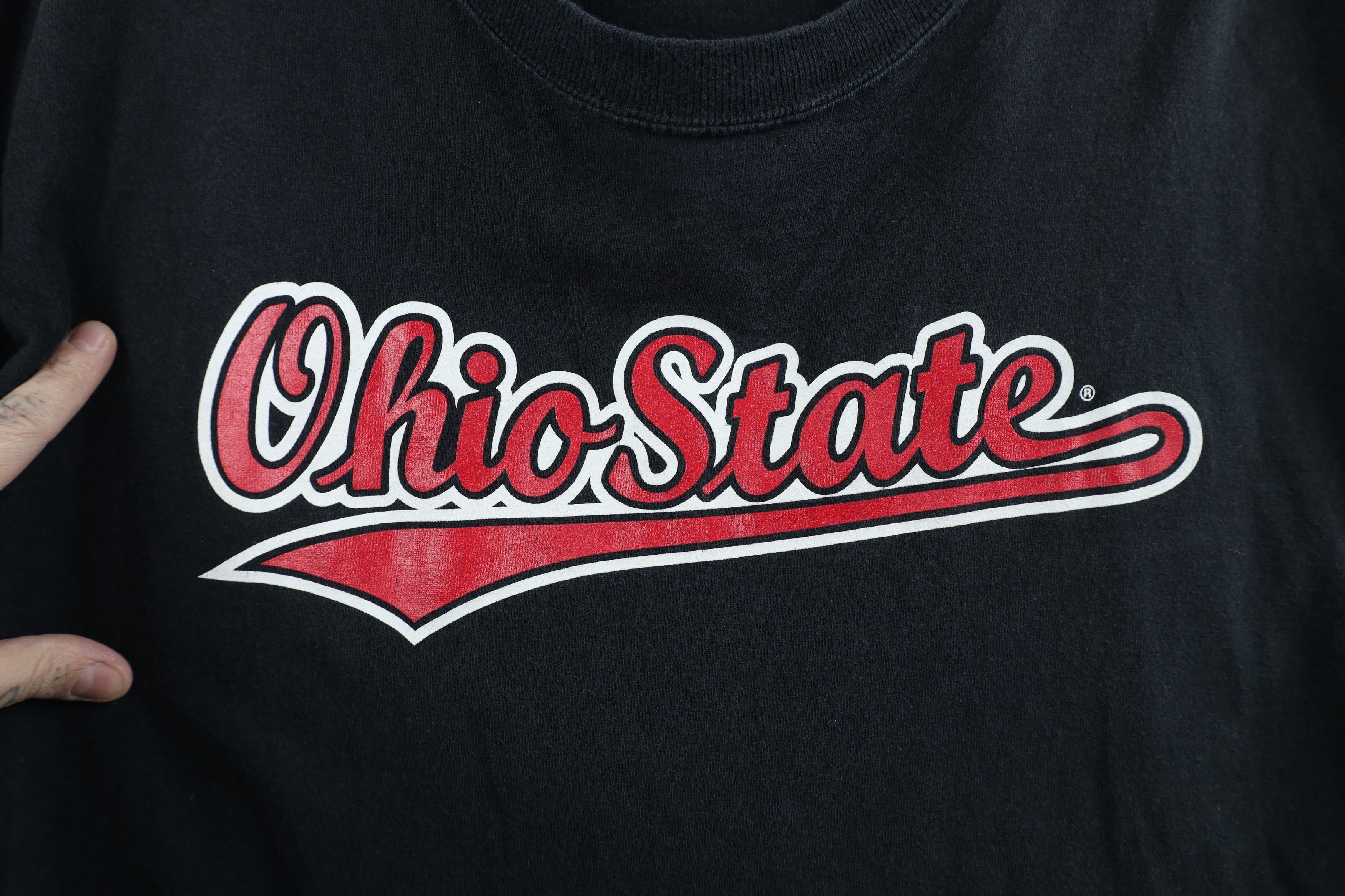 Vintage Vintage 90s Script Ohio State University Long Sleeve T-Shirt Size US L / EU 52-54 / 3 - 4 Thumbnail