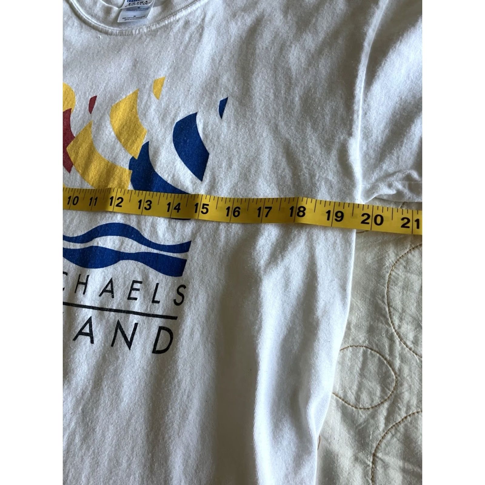 Gildan VINTAGE St. Michaels Maryland T Shirt M White Cotton Graphic Tee Unisex 1990s Sailing Ocean USA Vacation Clothing Size US M / EU 48-50 / 2 - 5 Thumbnail