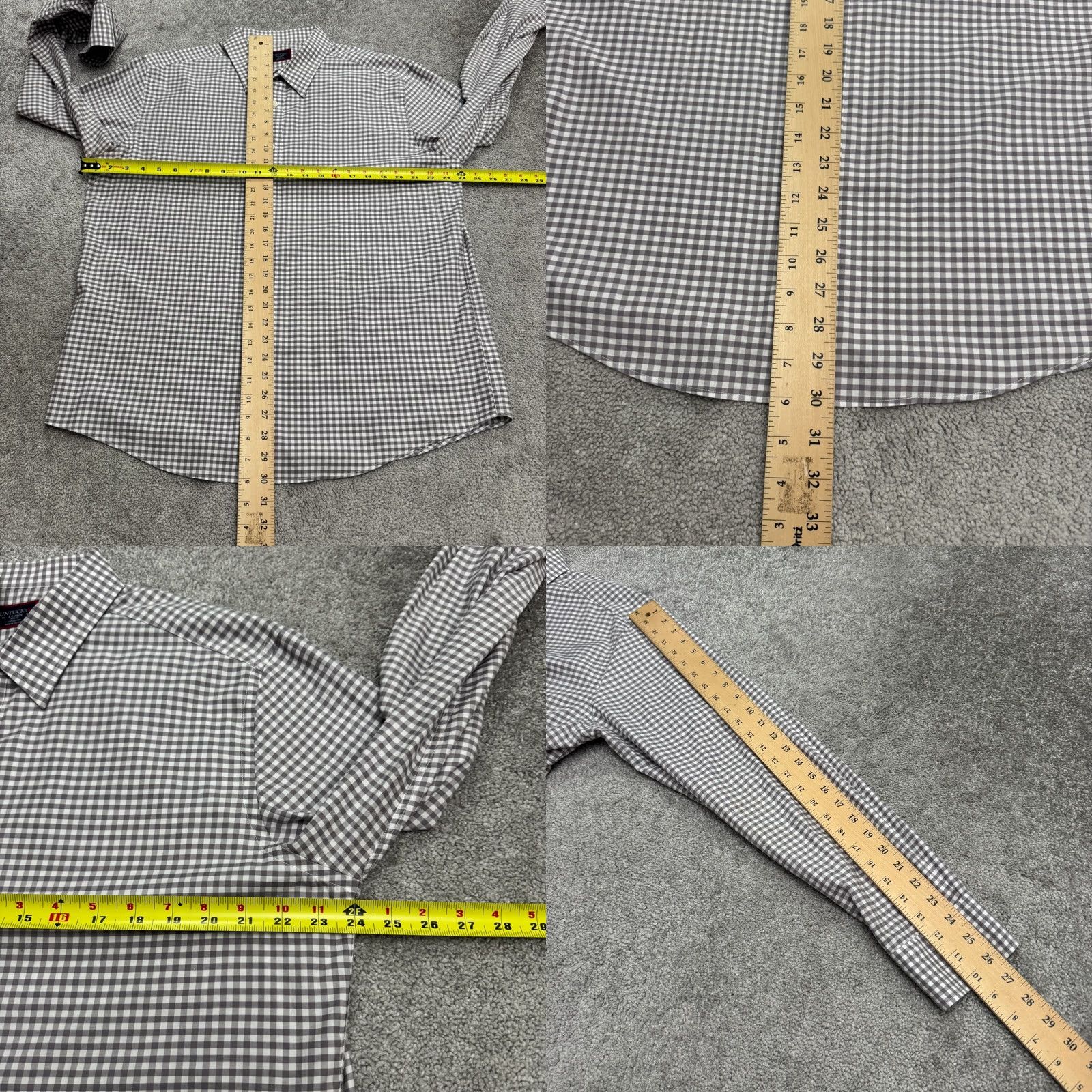 UNTUCKit UNTUCKit Slim Fit Button Down Shirt Mens XL Gray Gingham Check Cotton Slide-Through Shirt Open-Layout: Button-Up, Classic, Preppy, Designer Size US XL / EU 56 / 4 - 9 Thumbnail