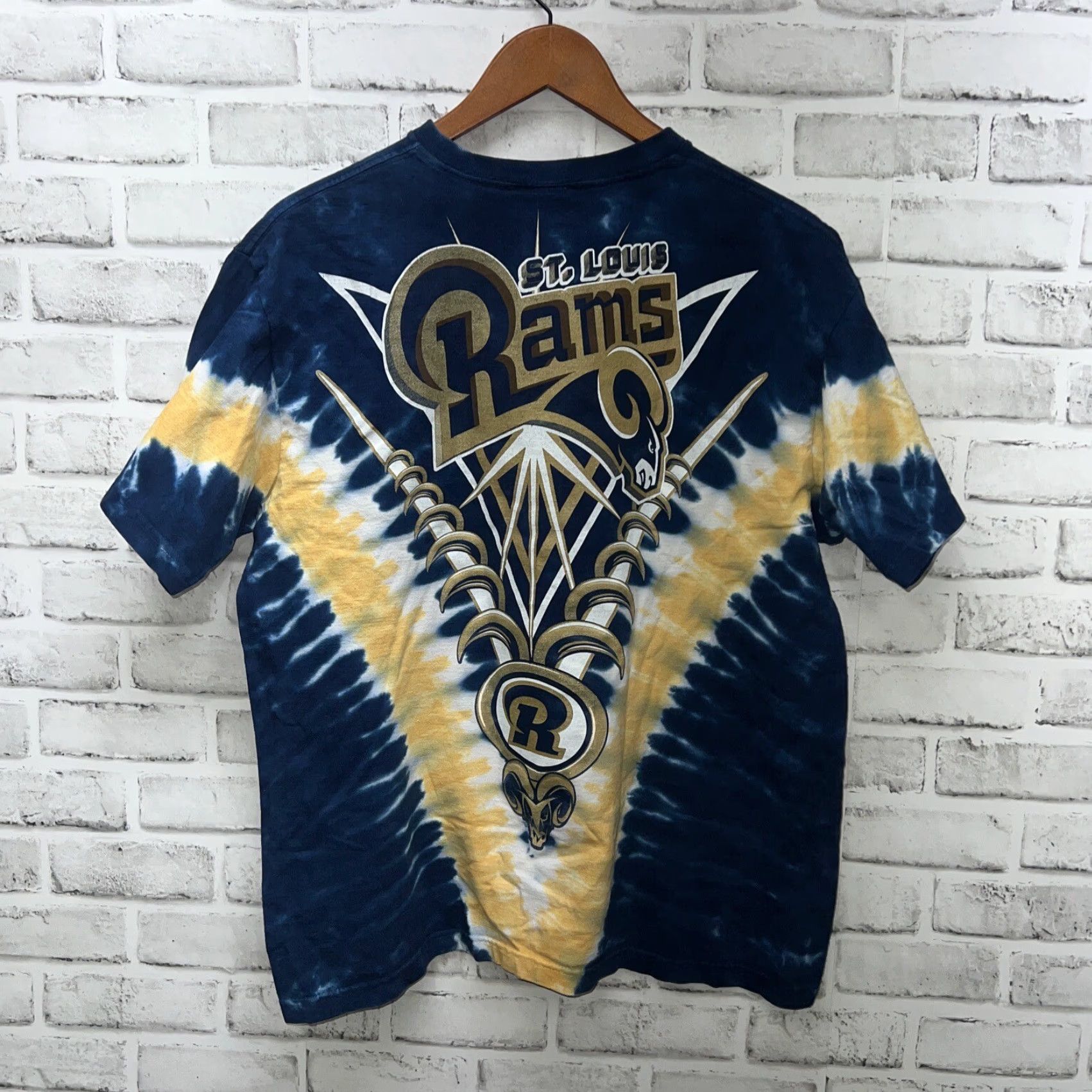 NFL VINTAGE NFL St. Louis Rams Shirt Mens Tie Dye Size M Blue Adult M Shirt Mens Size US M / EU 48-50 / 2 - 4 Thumbnail