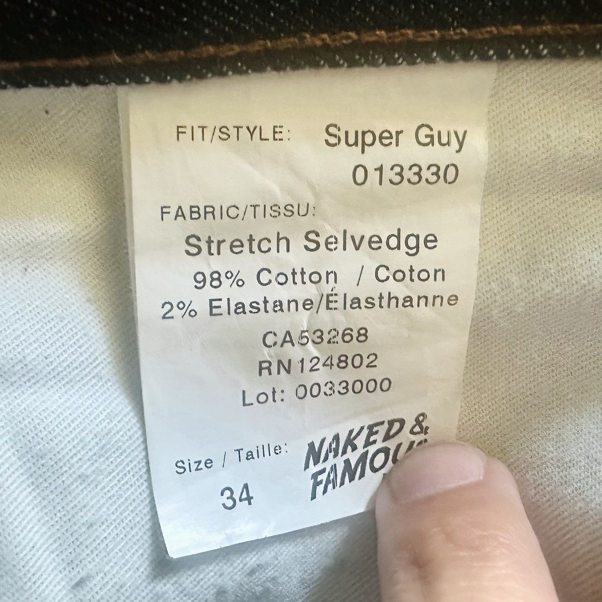 Naked & Famous Super Guy Denim Size US 34 / EU 50 - 6 Thumbnail