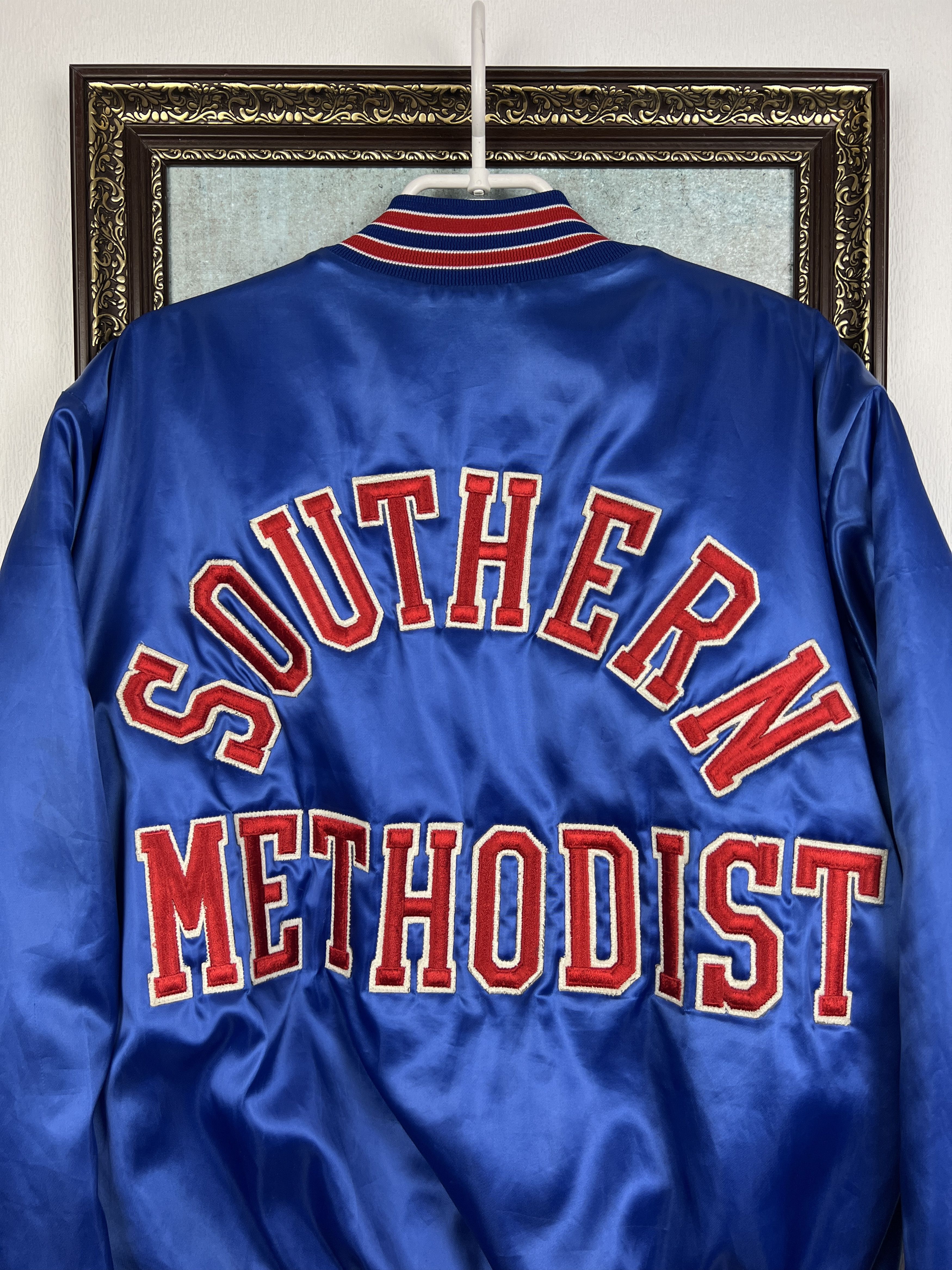 Swingster \Southern Methodist SMU Mustangs Satin Bomber Jacket Size US L / EU 52-54 / 3 - 10 Thumbnail