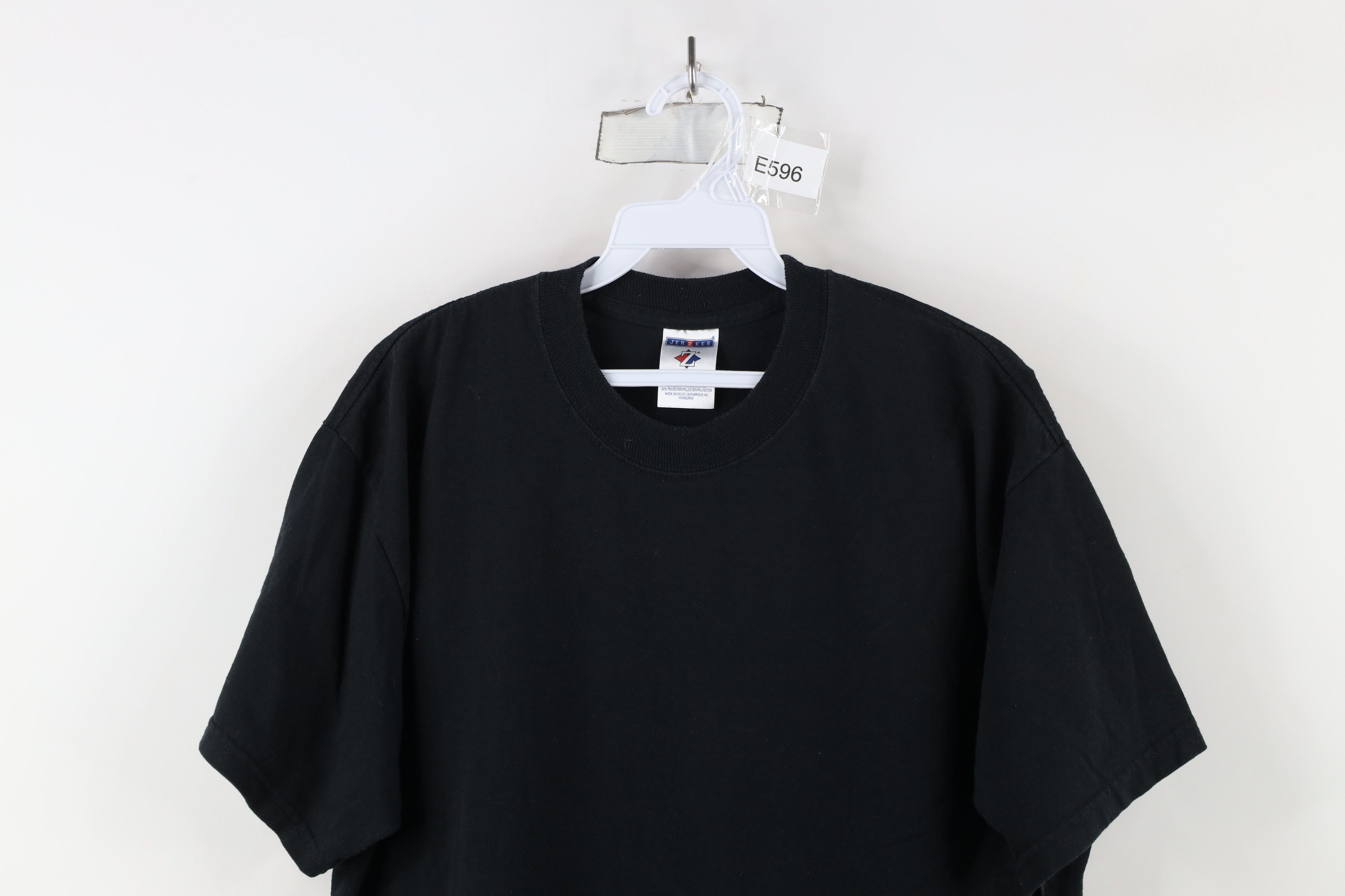 Vintage Vintage 90s Y2K Streetwear Blank Heavyweight T-Shirt Black Size US L / EU 52-54 / 3 - 2 Thumbnail