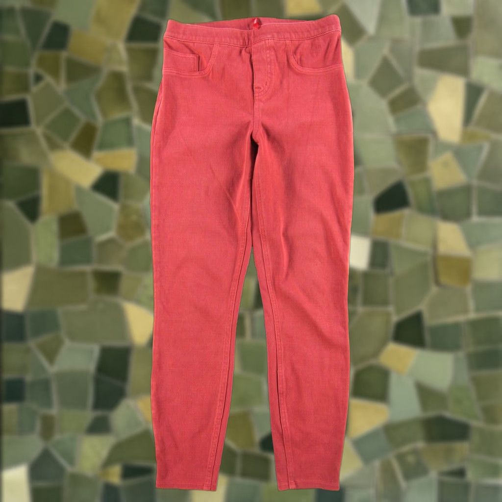 Spanx Spanx Cotton Stretch Coral Pink High Rise Slim Legging Pant Women Medium Size 32" / US 10 / IT 46 - 1 Thumbnail