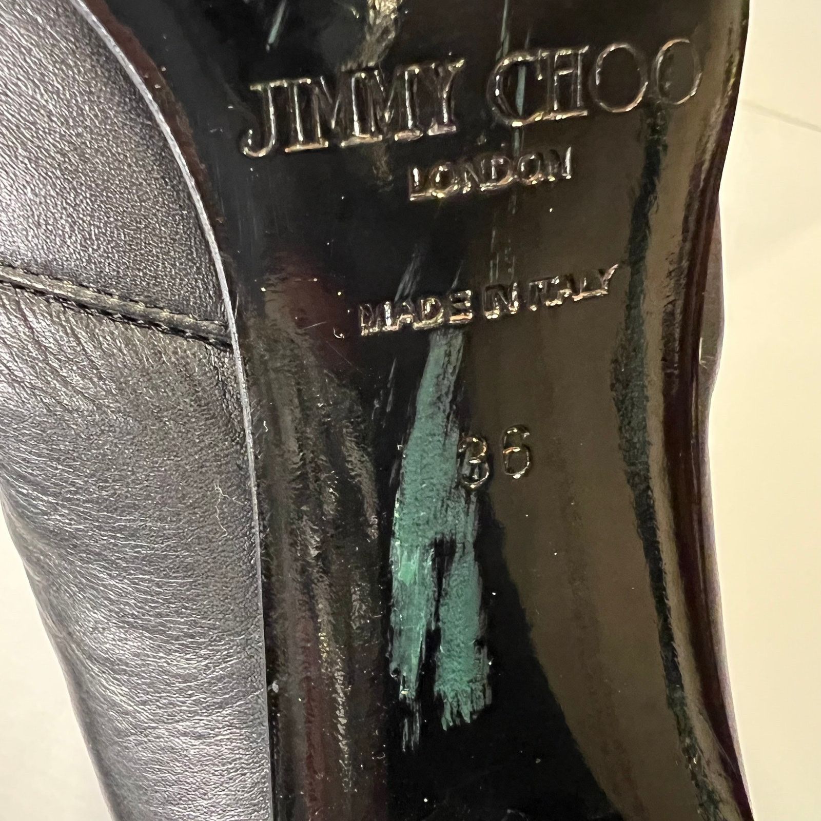 Jimmy Choo Jimmy Choo Women's Leather Knee High Boots Size 5.5 Size US 5.5 / IT 35.5 - 6 Thumbnail