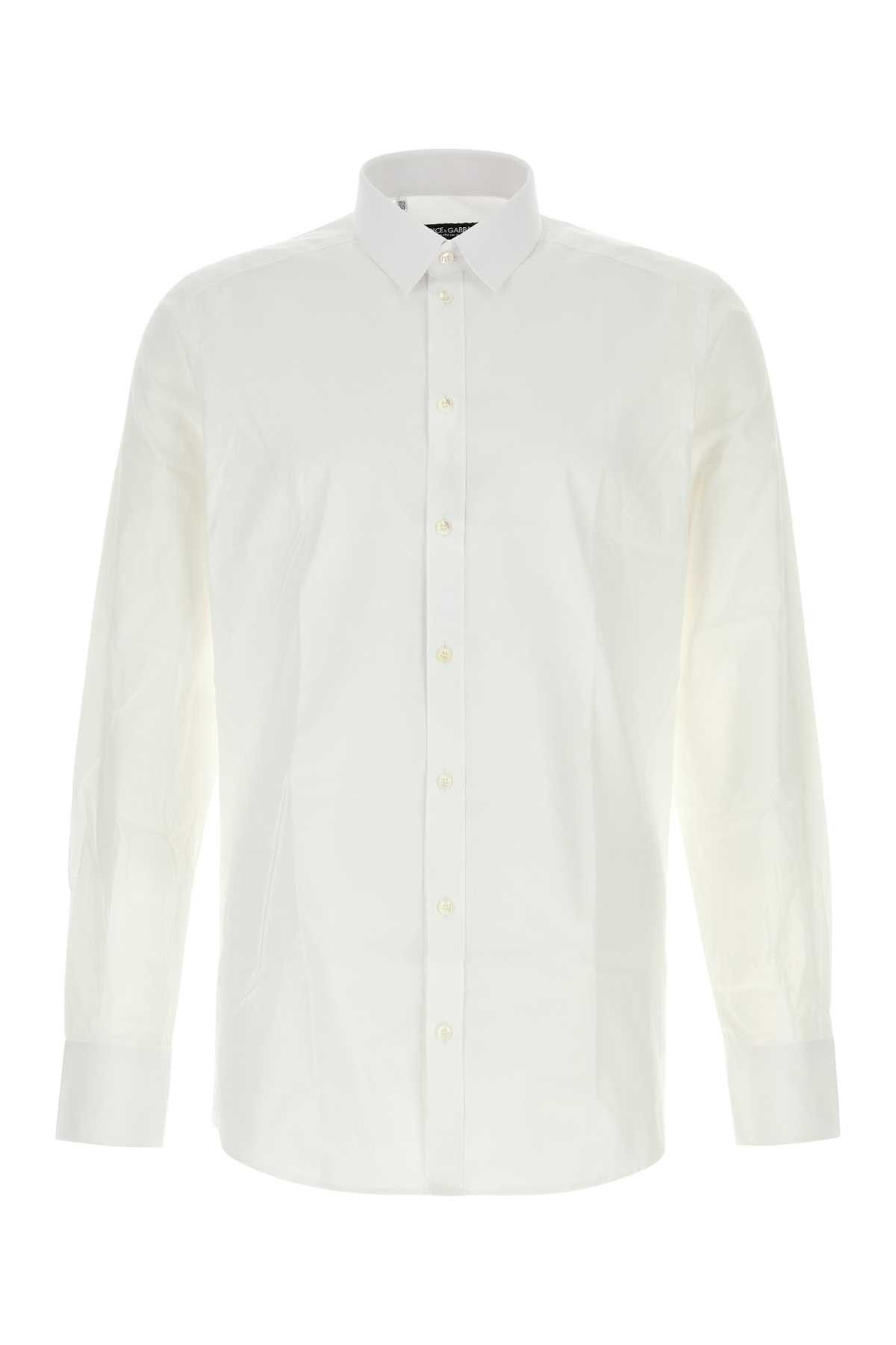 Dolce & Gabbana White Poplin Shirt Size US XL / EU 56 / 4 - 1 Thumbnail