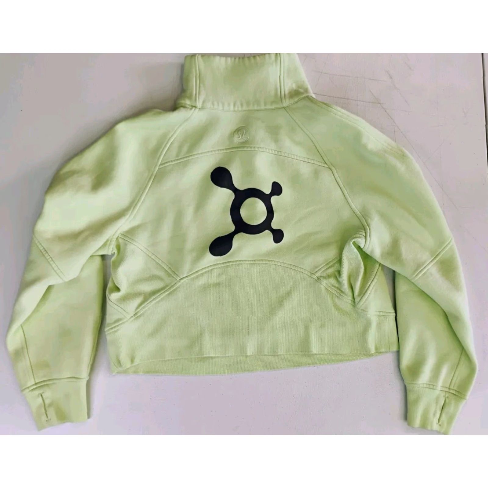 Lululemon Lululemon Oversized Funnel Neck 1/2 Zip Sweatshirt Small Green Long Sleeve Crop Women Size S / US 4 / IT 40 - 2 Thumbnail